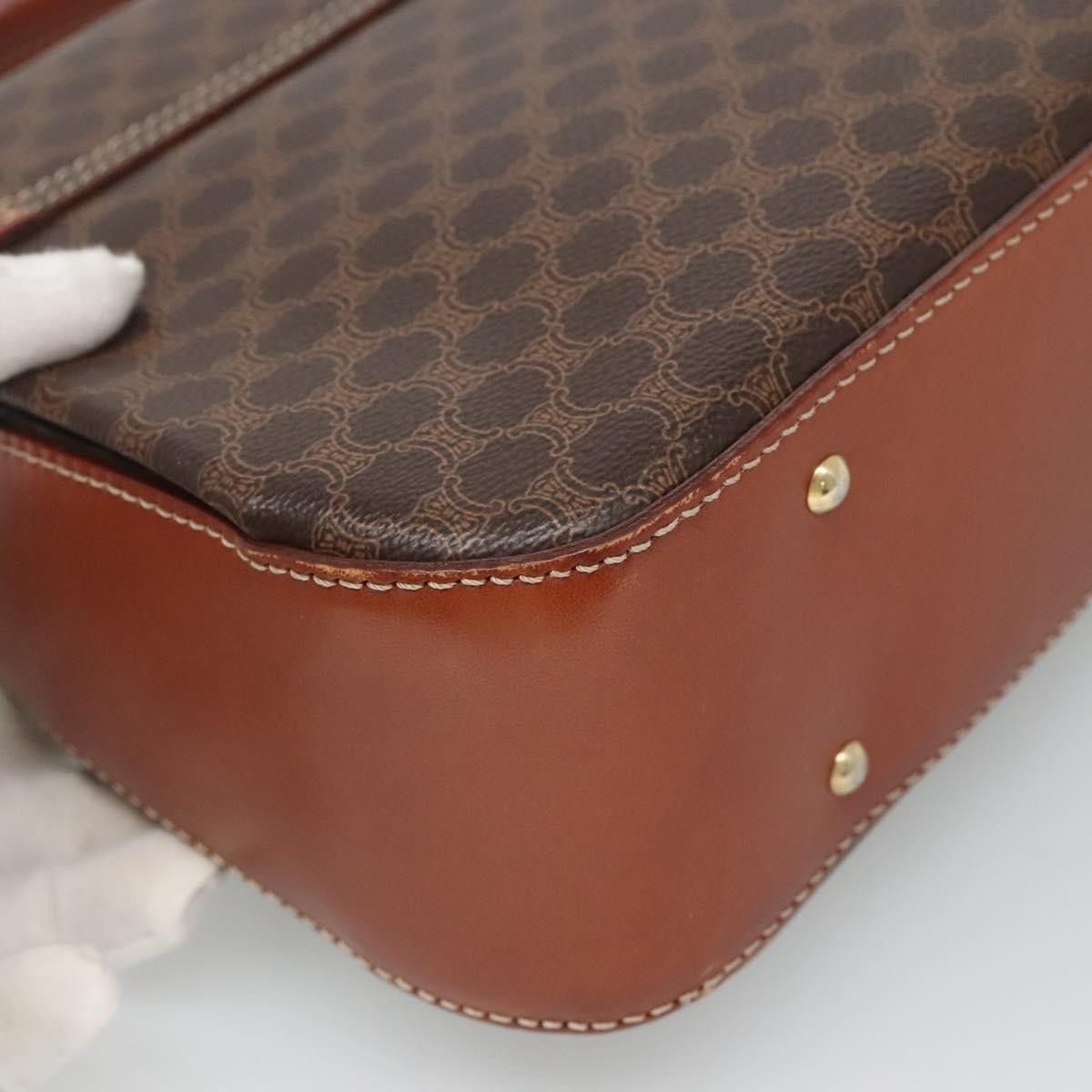 Celine Celine Vintage Convertible Top Handle Bag Macadam Coated Canvas Size ONE SIZE - 12 Thumbnail