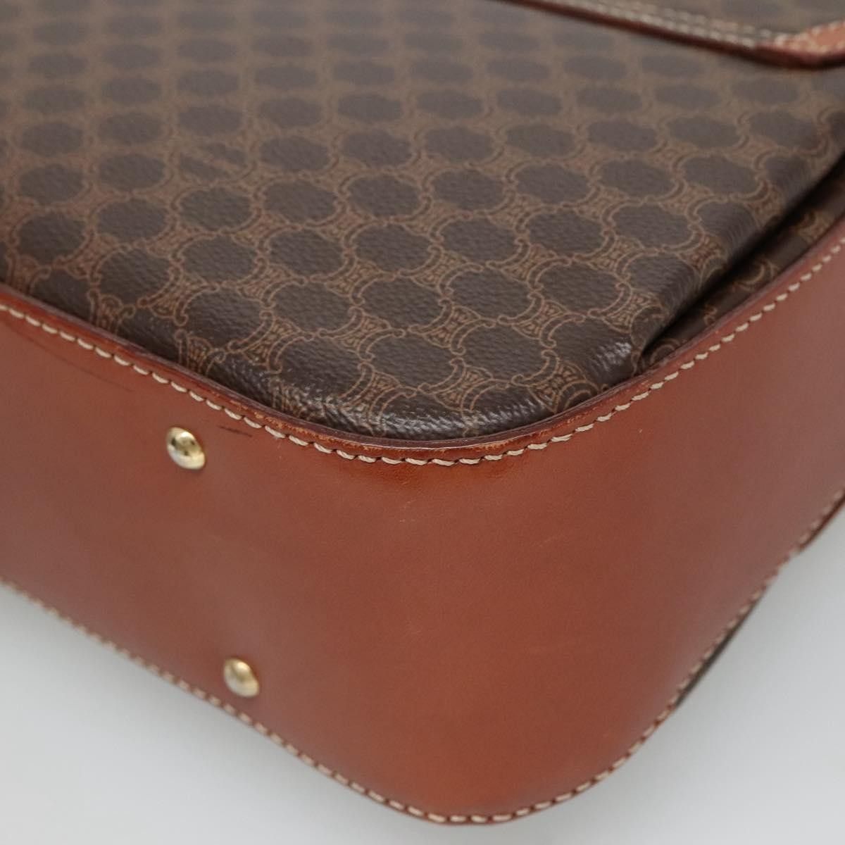 Celine Celine Vintage Convertible Top Handle Bag Macadam Coated Canvas Size ONE SIZE - 11 Thumbnail