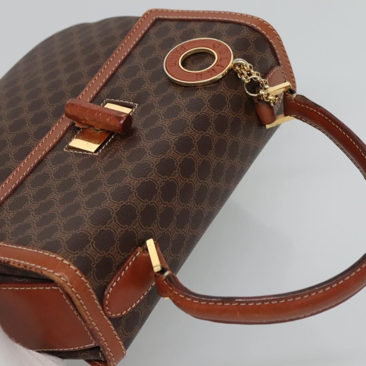 Celine Celine Vintage Convertible Top Handle Bag Macadam Coated Canvas Size ONE SIZE - 16 Thumbnail