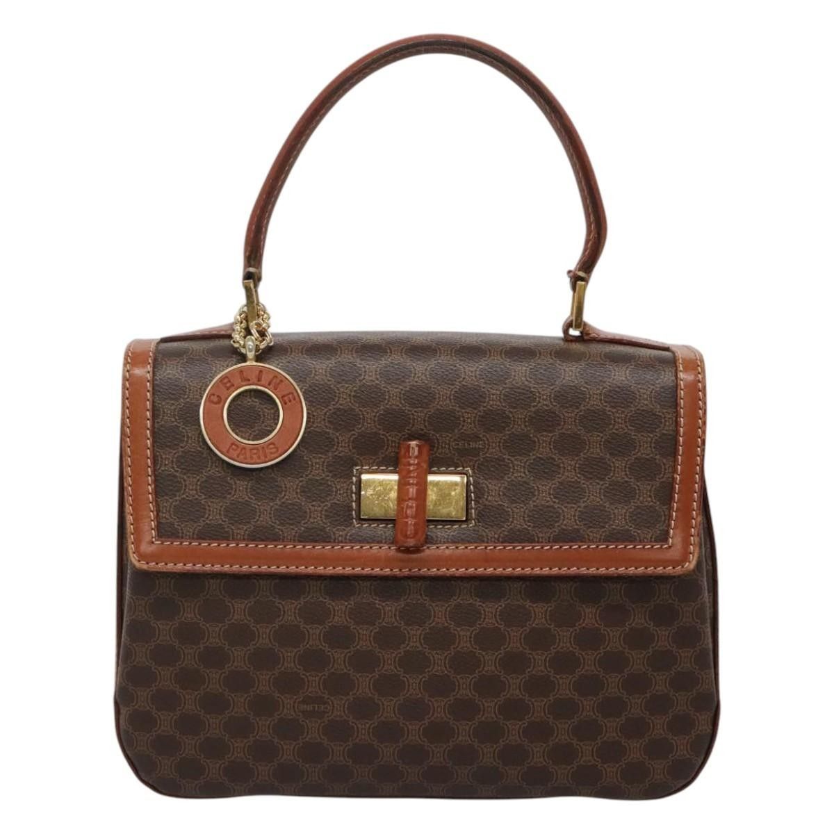 Celine Celine Vintage Convertible Top Handle Bag Macadam Coated Canvas Size ONE SIZE - 18 Thumbnail