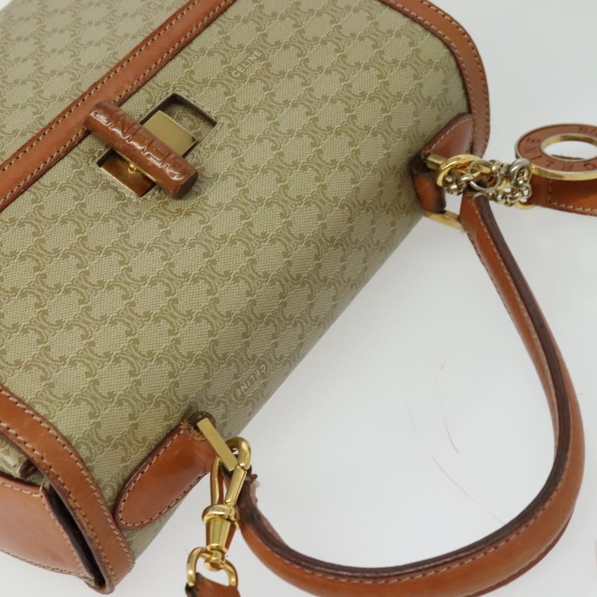 Celine Celine Vintage Convertible Top Handle Bag Macadam Coated Canvas Size ONE SIZE - 8 Thumbnail