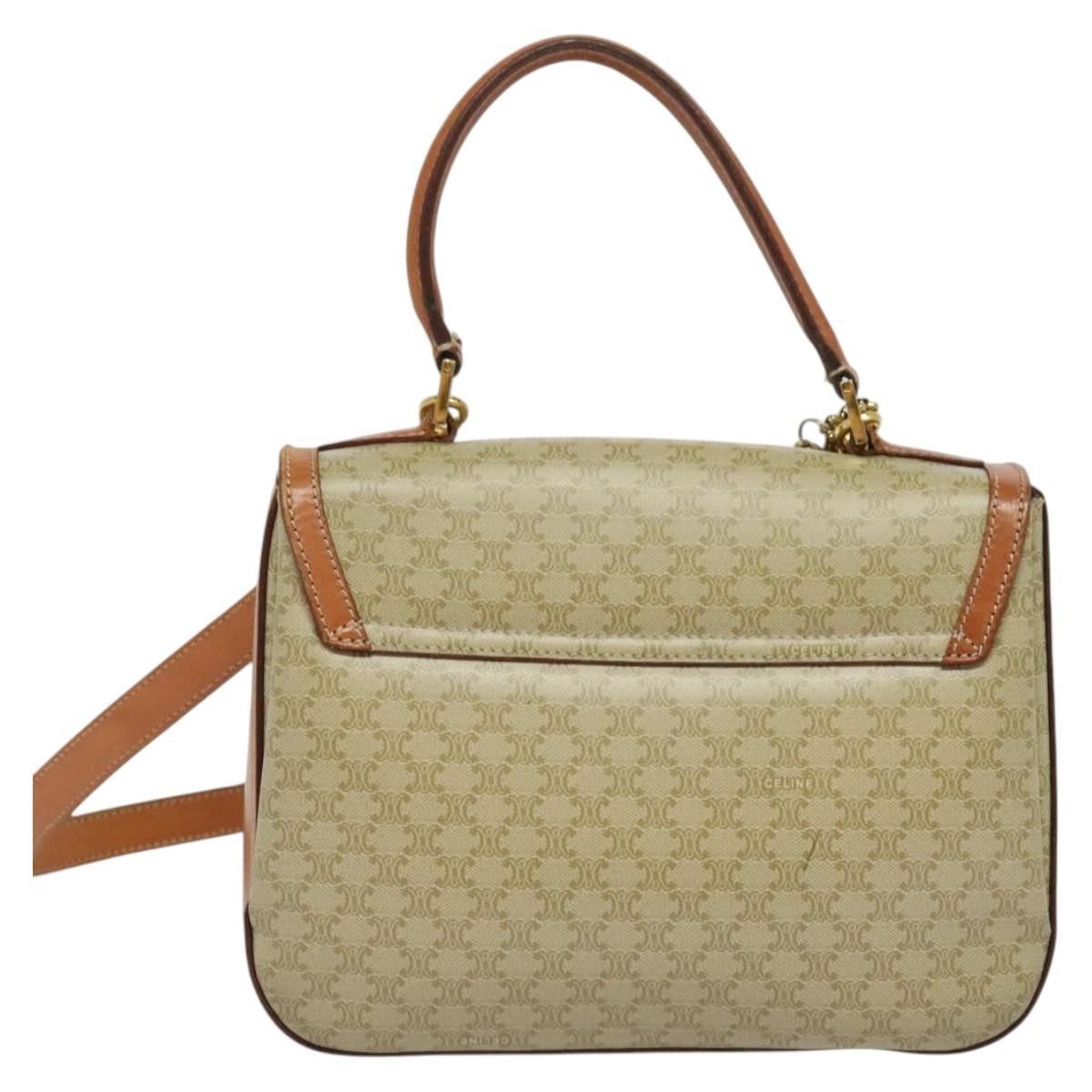 Celine Celine Vintage Convertible Top Handle Bag Macadam Coated Canvas Size ONE SIZE - 2 Thumbnail