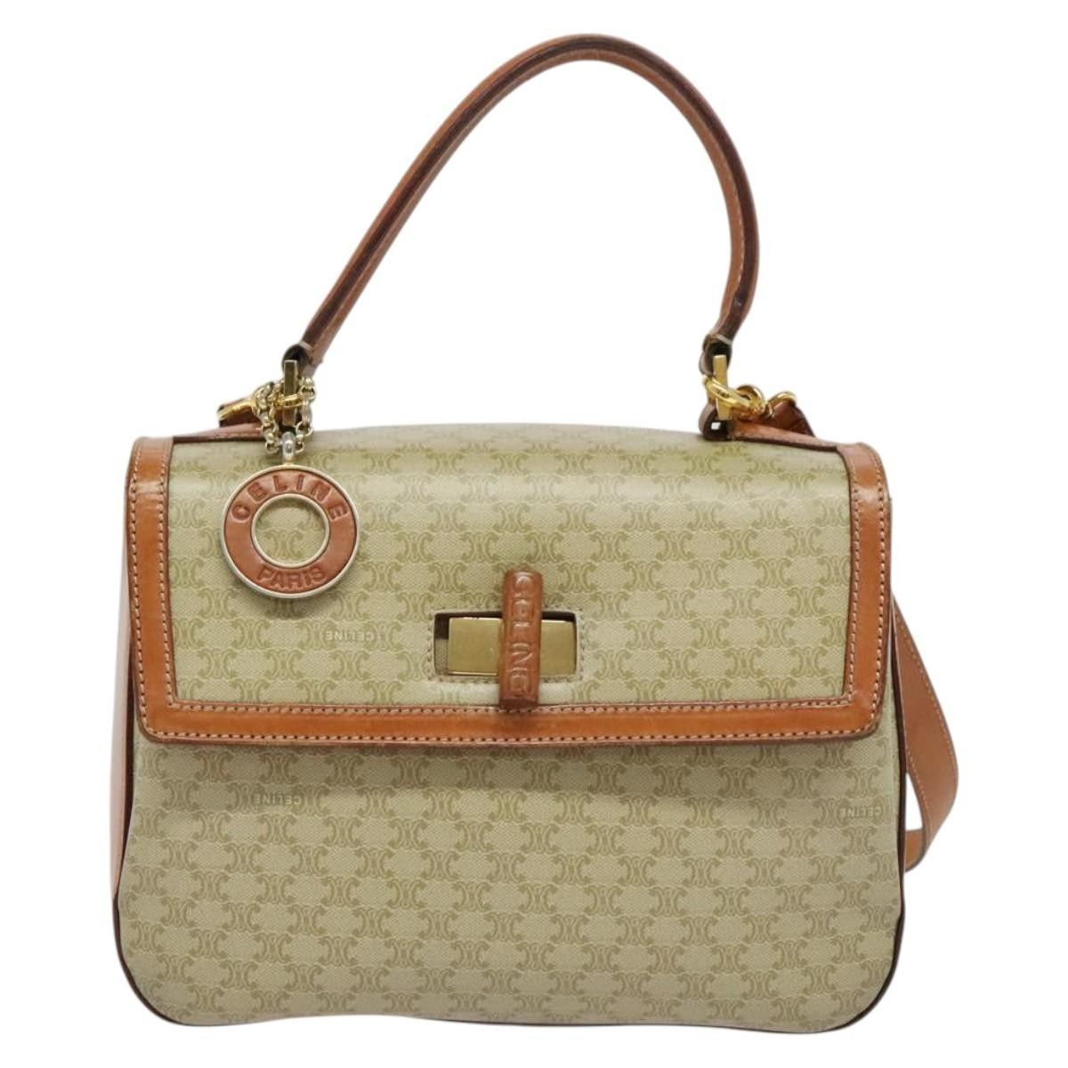 Celine Celine Vintage Convertible Top Handle Bag Macadam Coated Canvas Size ONE SIZE - 14 Thumbnail