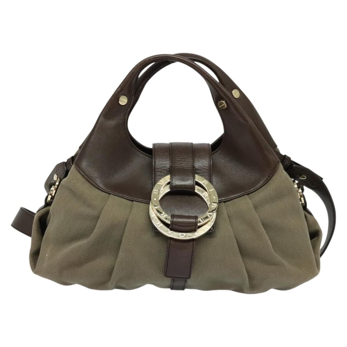 Bvlgari Bvlgari Chandra Hobo Canvas and Leather Size ONE SIZE - 19 Thumbnail