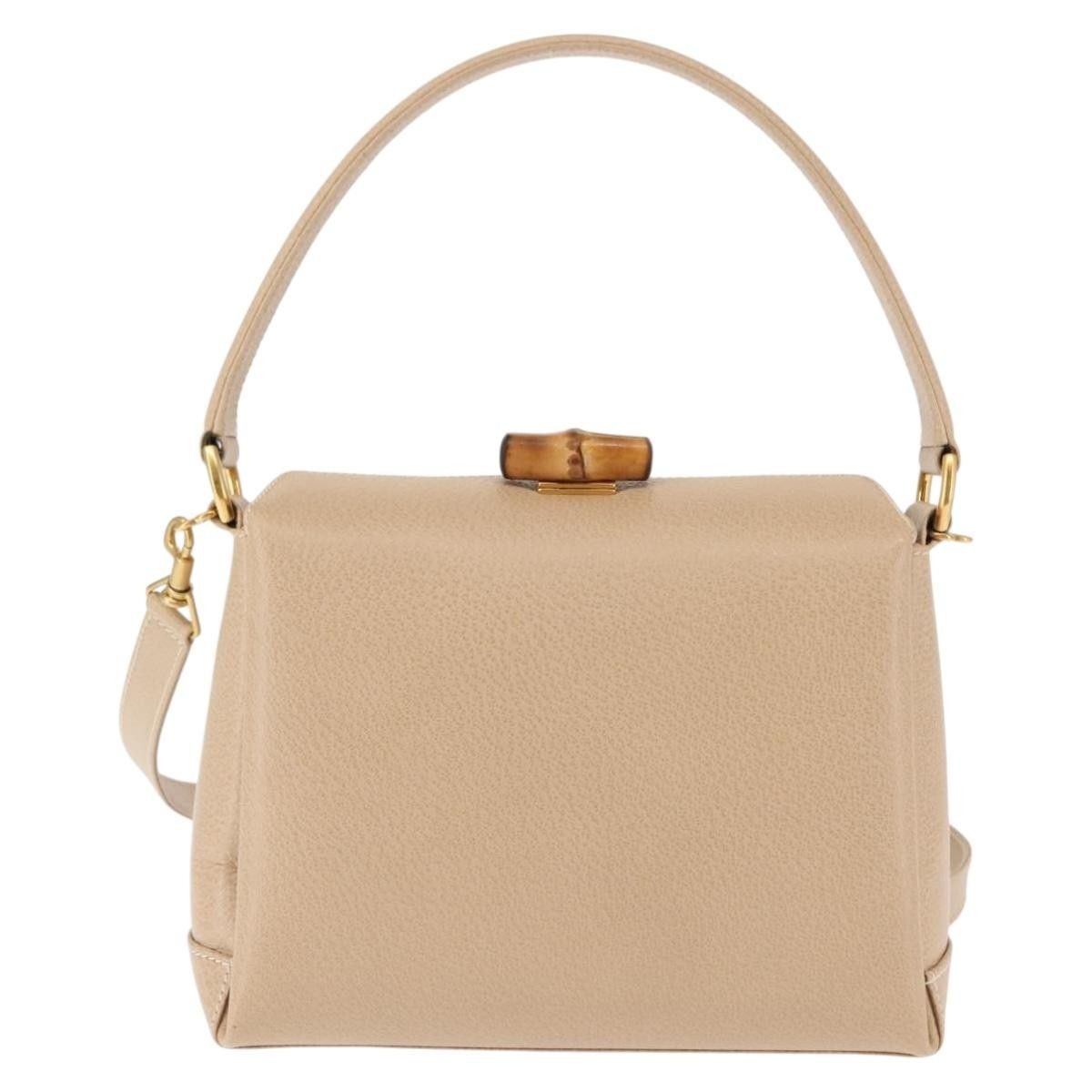 Gucci Gucci Vintage Convertible Bamboo Box Crossbody Bag Leather Size ONE SIZE - 2 Thumbnail