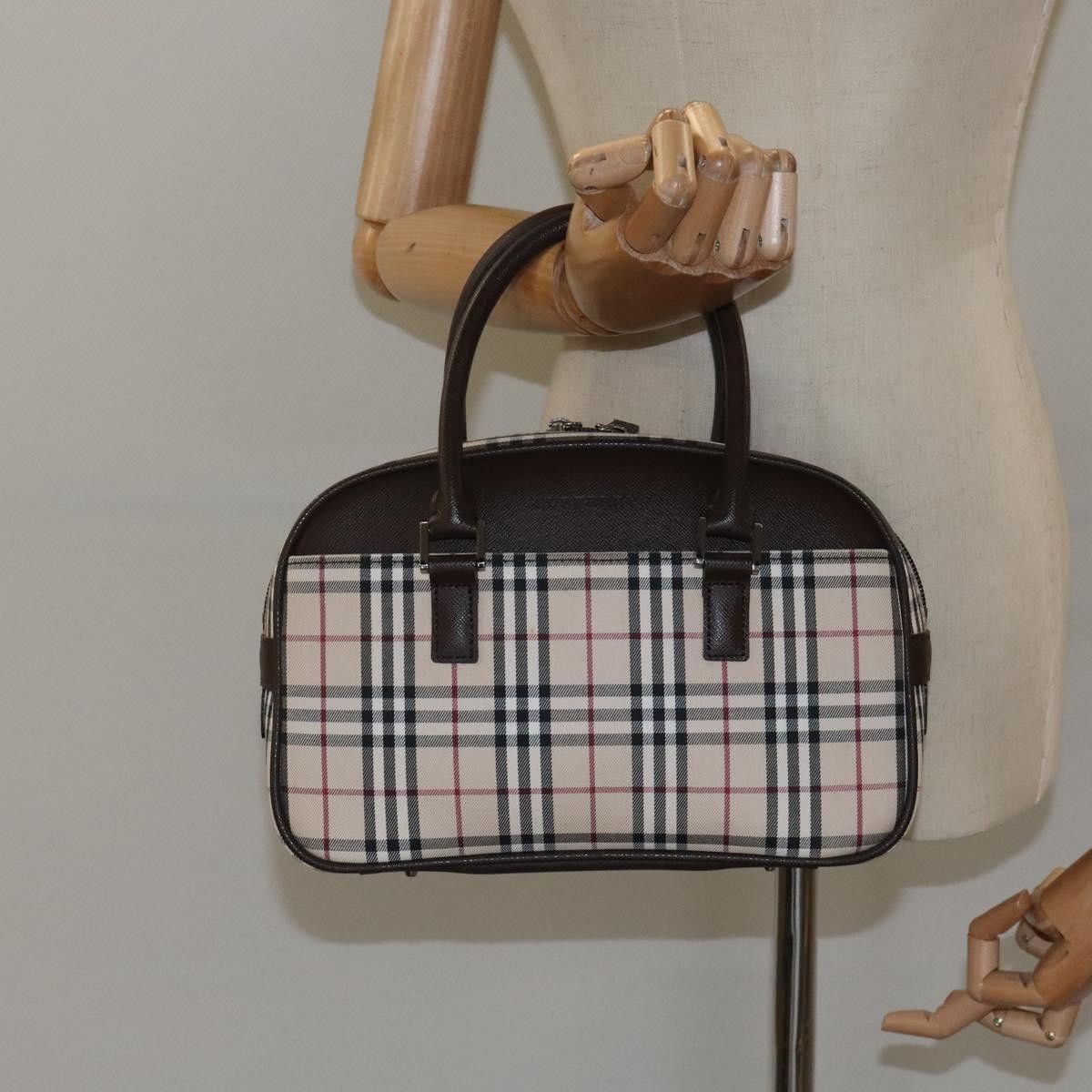 Burberry Burberry Nova Check Bowling Bag Canvas Size ONE SIZE - 13 Thumbnail