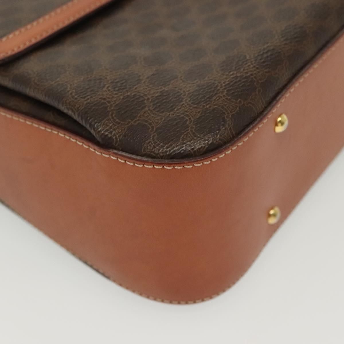 Celine Celine Vintage Convertible Top Handle Bag Macadam Coated Canvas Size ONE SIZE - 9 Thumbnail
