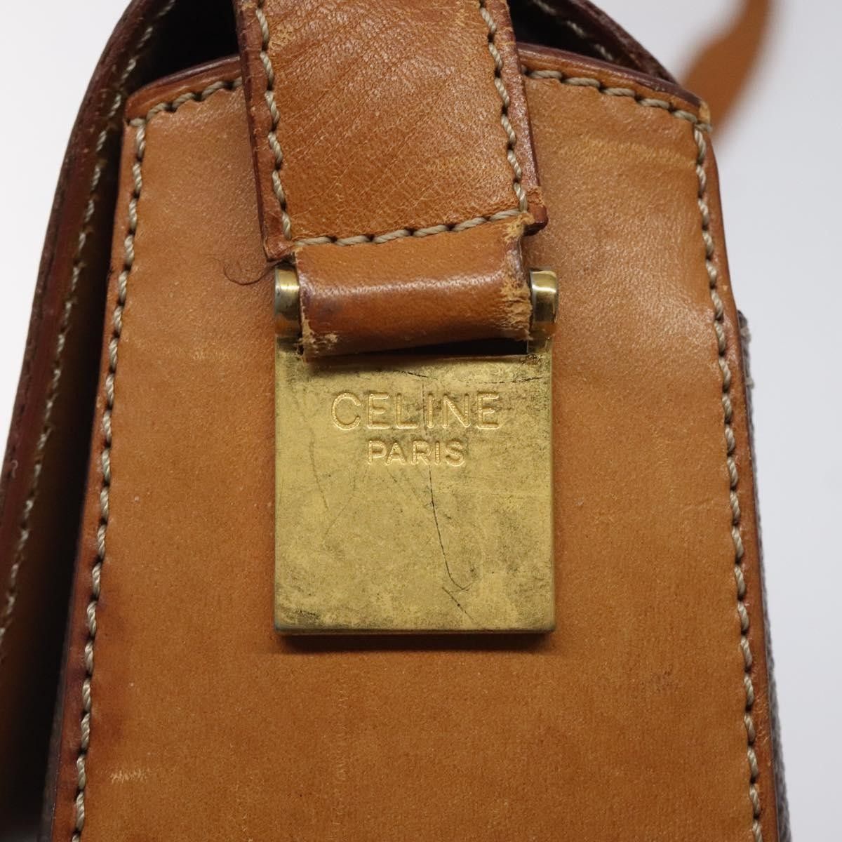 Celine Celine Vintage Convertible Macadam Turnlock Shoulder Bag Canvas and Leather Size ONE SIZE - 18 Thumbnail