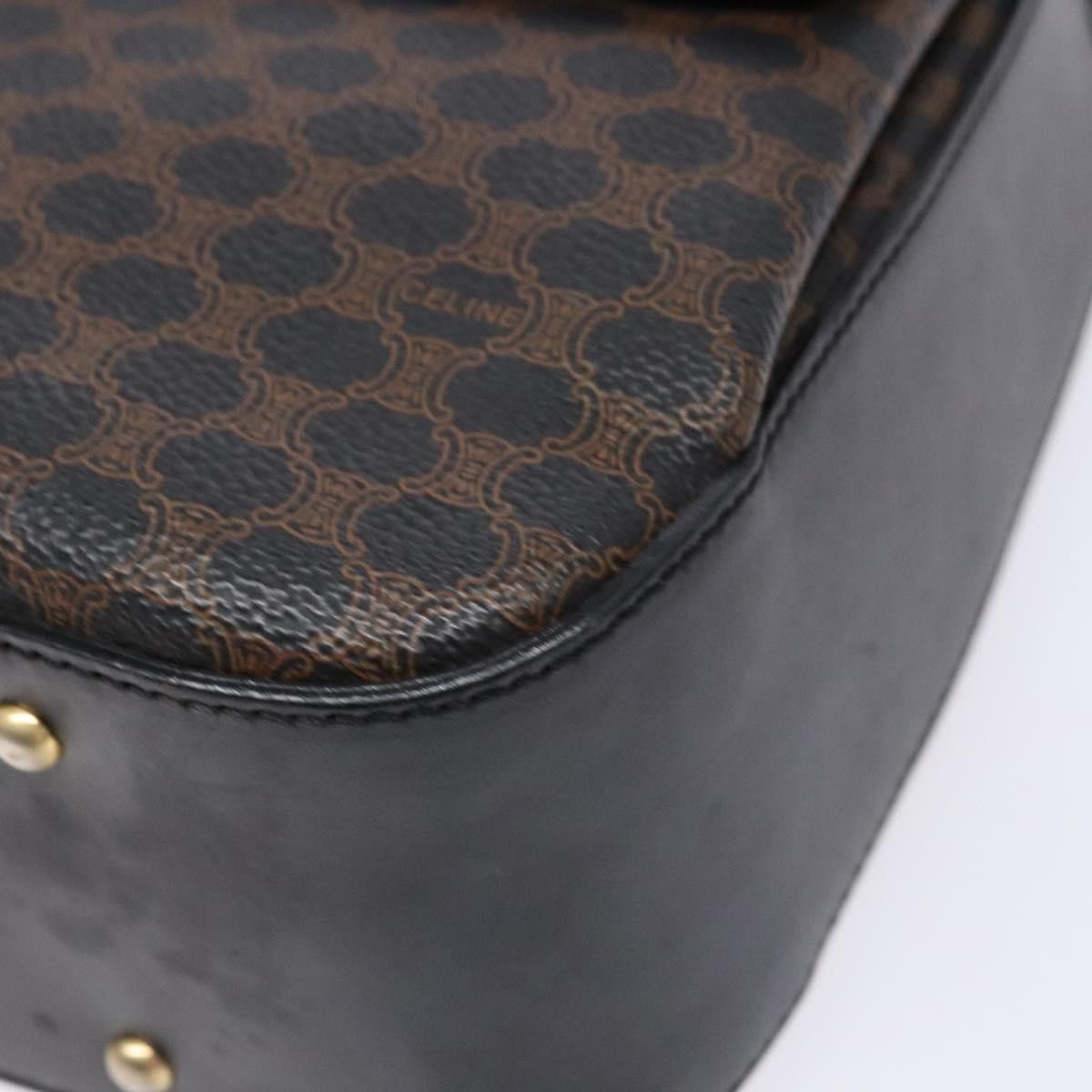 Celine Celine Vintage Convertible Top Handle Bag Macadam Coated Canvas Size ONE SIZE - 9 Thumbnail