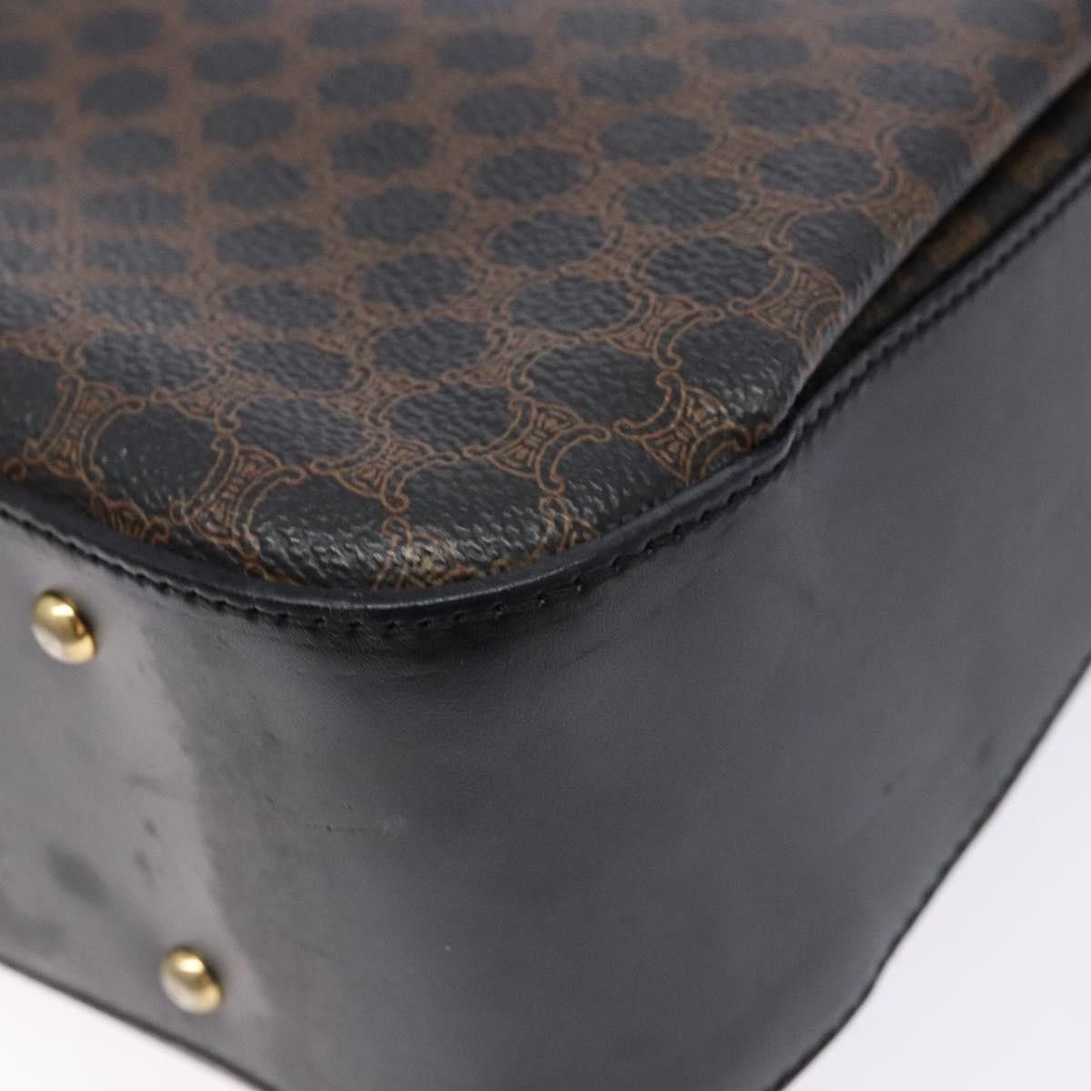 Celine Celine Vintage Convertible Top Handle Bag Macadam Coated Canvas Size ONE SIZE - 11 Thumbnail