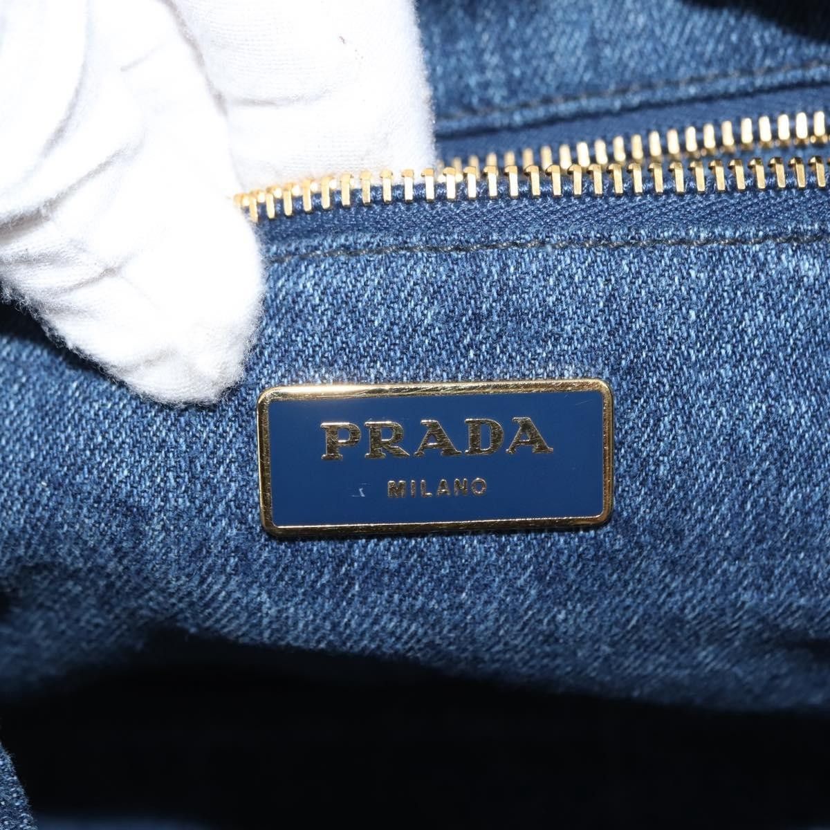 Prada Prada Canapa Convertible Tote Denim Size ONE SIZE - 6 Thumbnail