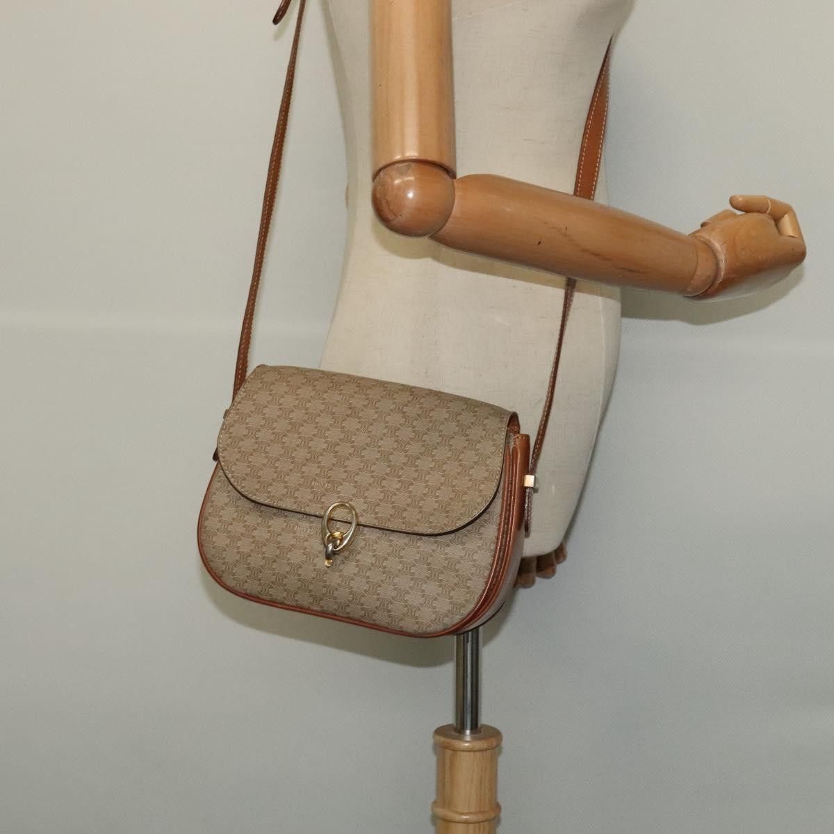 Celine Celine Vintage Macadam Shoulder Bag Canvas and Leather Size ONE SIZE - 13 Thumbnail