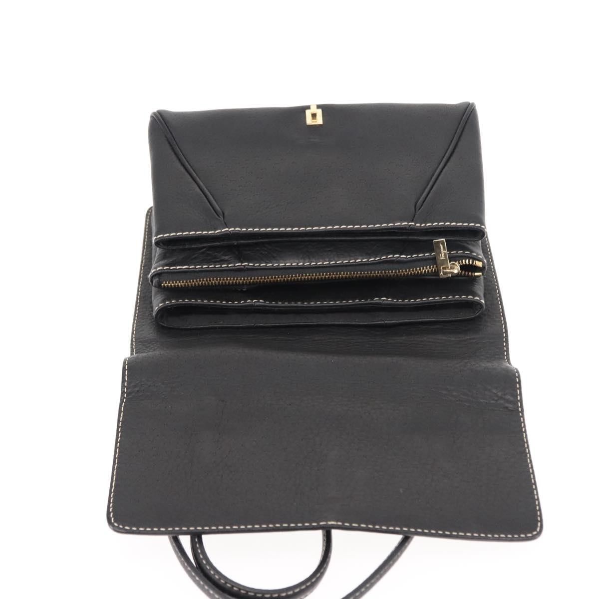 Salvatore Ferragamo Salvatore Ferragamo Flap Shoulder Bag Leather Size ONE SIZE - 10 Thumbnail