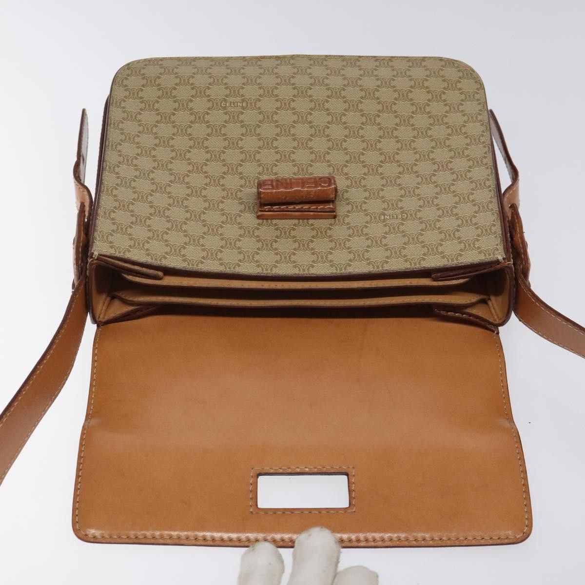 Celine Celine Vintage Convertible Macadam Turnlock Shoulder Bag Canvas and Leather Size ONE SIZE - 18 Thumbnail
