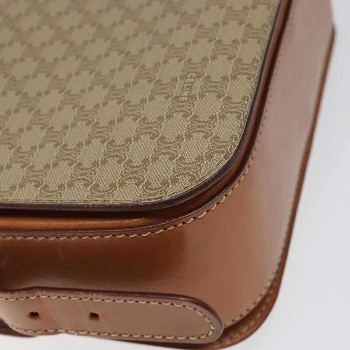 Celine Celine Vintage Convertible Macadam Turnlock Shoulder Bag Canvas and Leather Size ONE SIZE - 12 Thumbnail