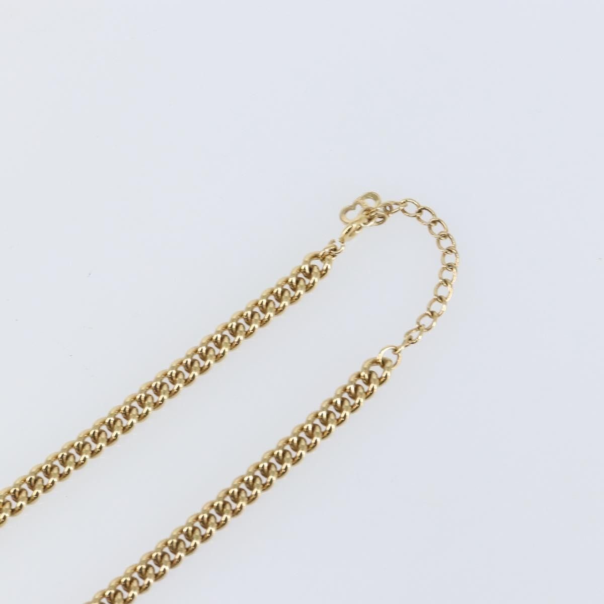 Dior Christian Dior CD Chain Link Necklace Metal with Crystals Size ONE SIZE - 10 Thumbnail