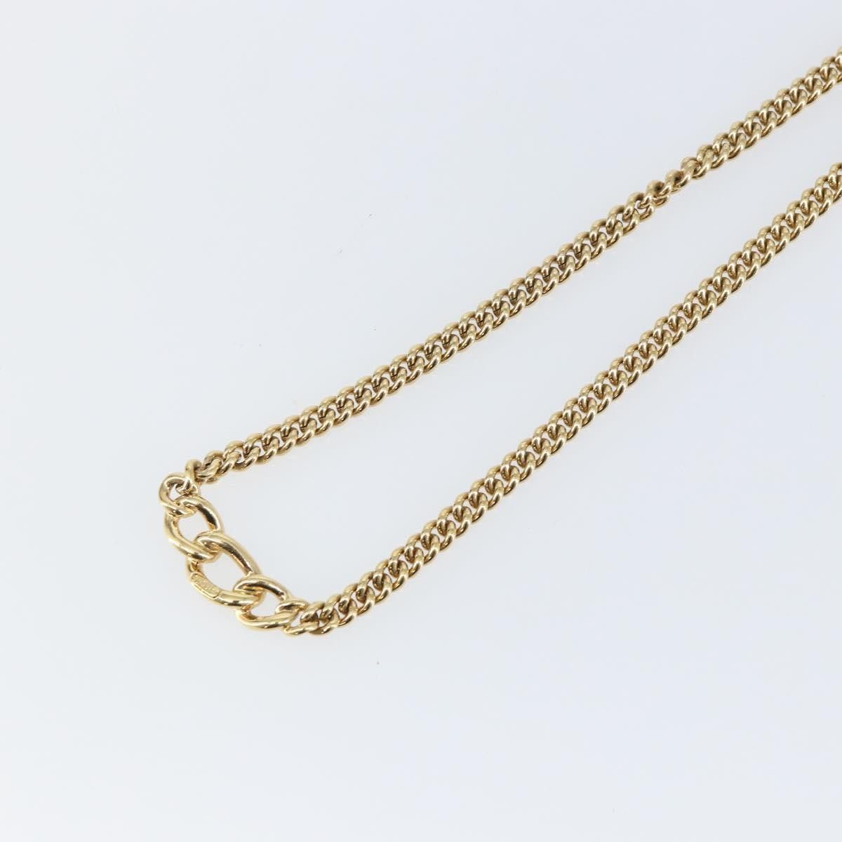 Dior Christian Dior CD Chain Link Necklace Metal with Crystals Size ONE SIZE - 12 Thumbnail