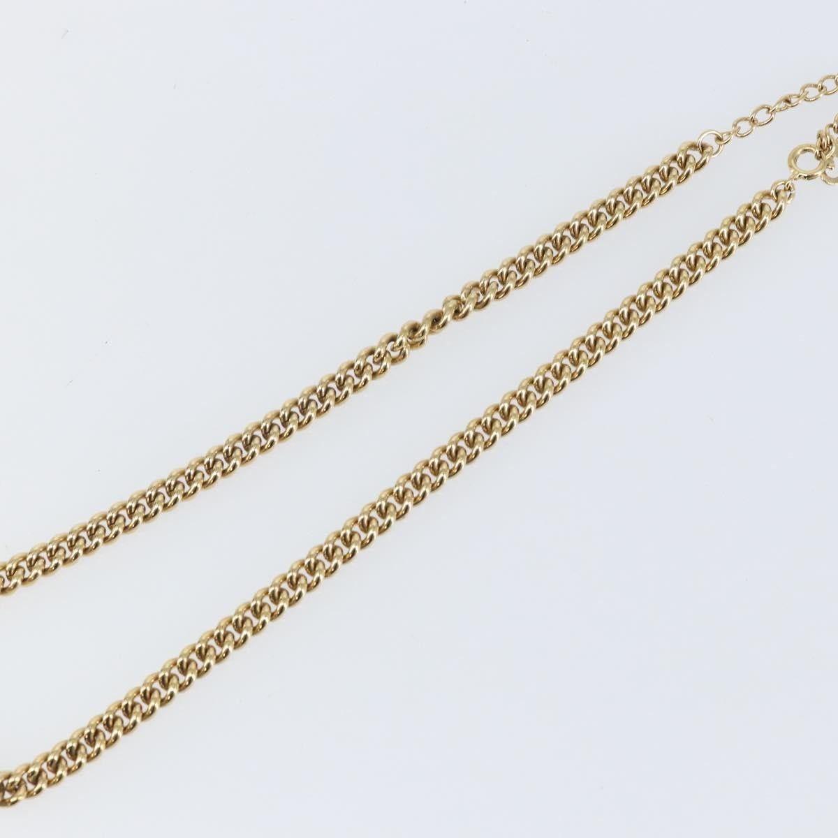 Dior Christian Dior CD Chain Link Necklace Metal with Crystals Size ONE SIZE - 13 Thumbnail