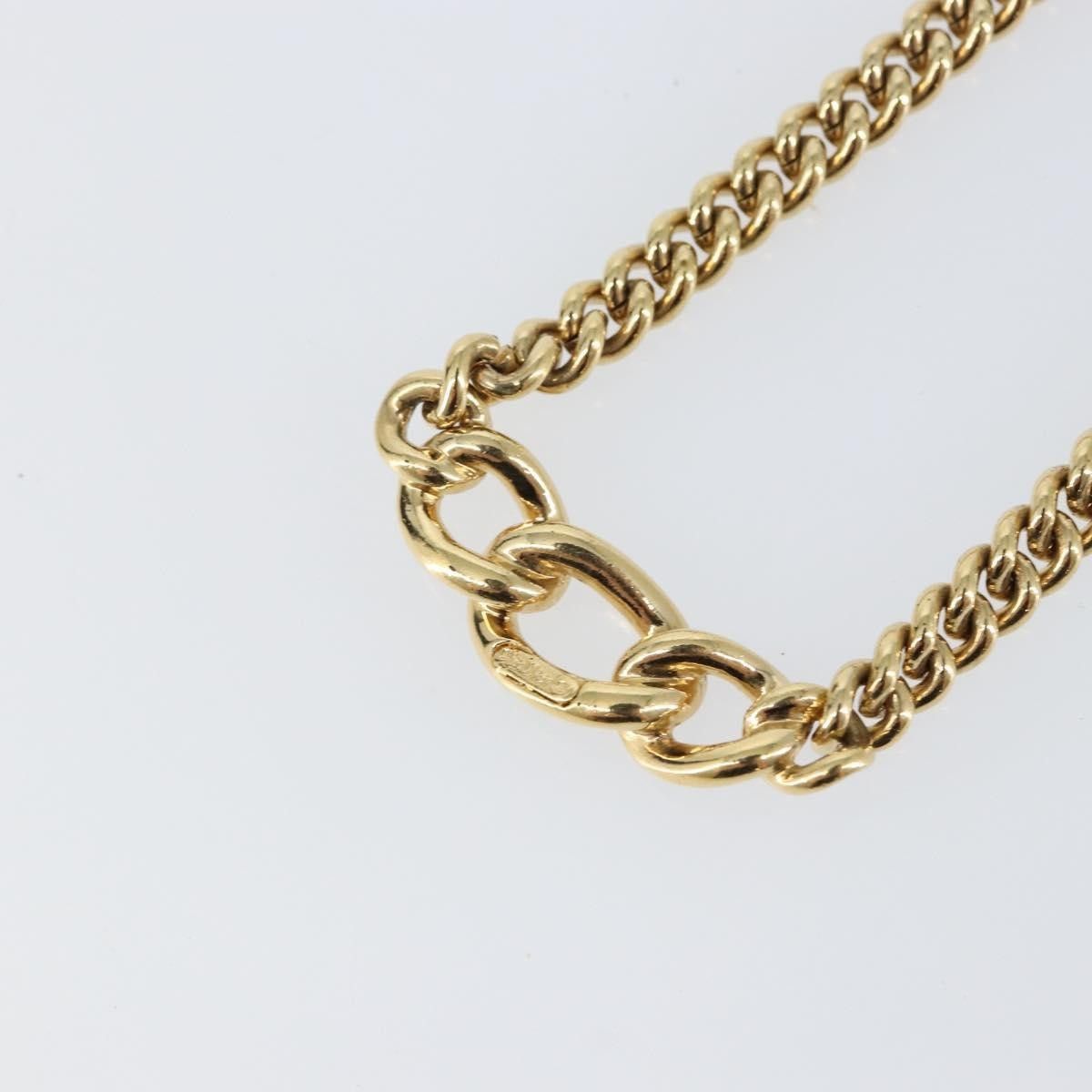 Dior Christian Dior CD Chain Link Necklace Metal with Crystals Size ONE SIZE - 3 Thumbnail