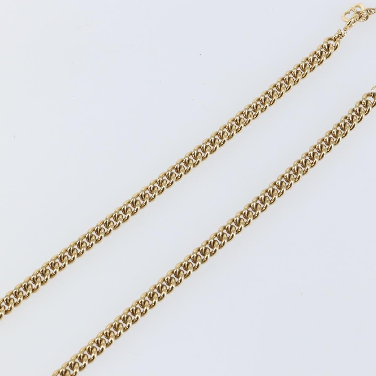 Dior Christian Dior CD Chain Link Necklace Metal with Crystals Size ONE SIZE - 9 Thumbnail