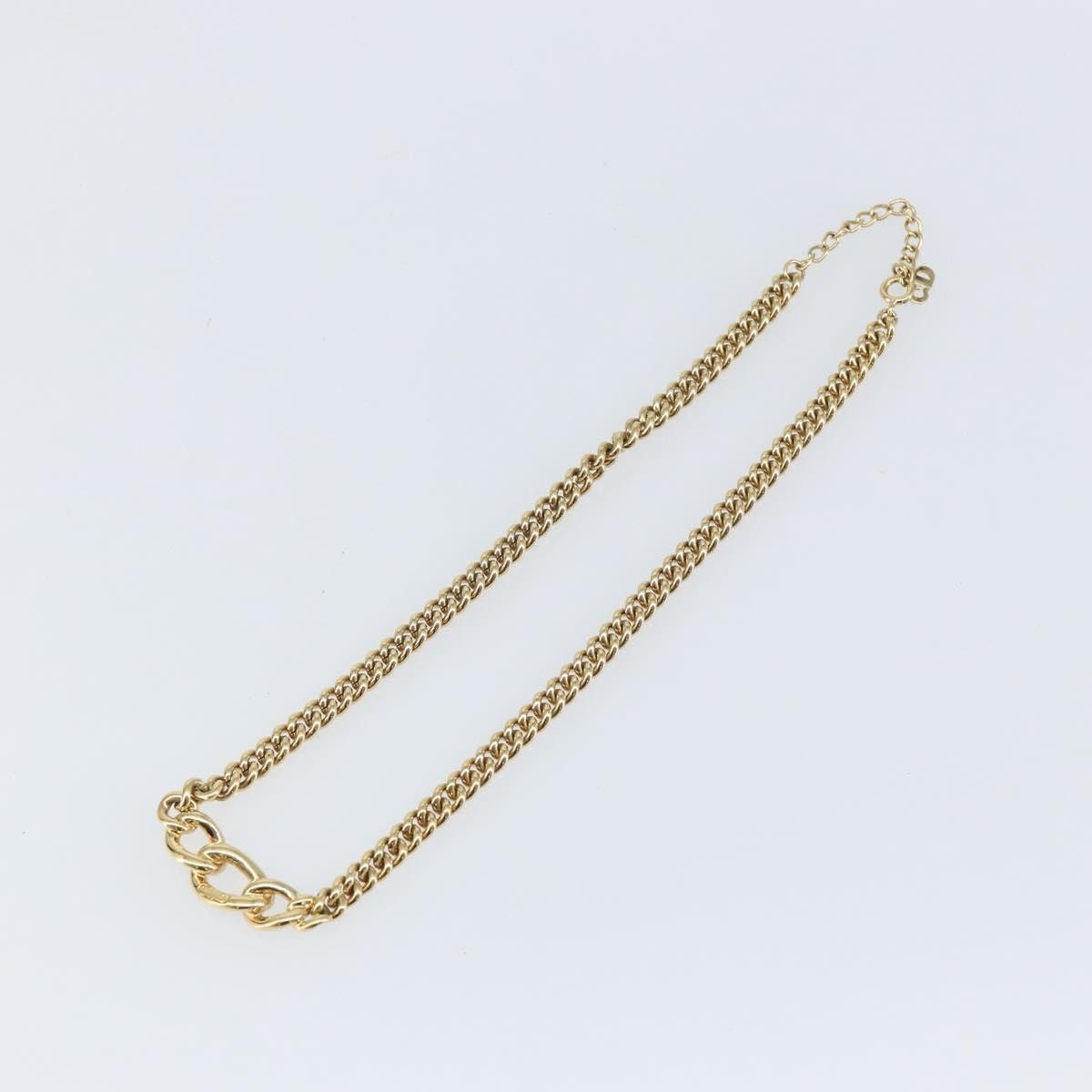 Dior Christian Dior CD Chain Link Necklace Metal with Crystals Size ONE SIZE - 11 Thumbnail