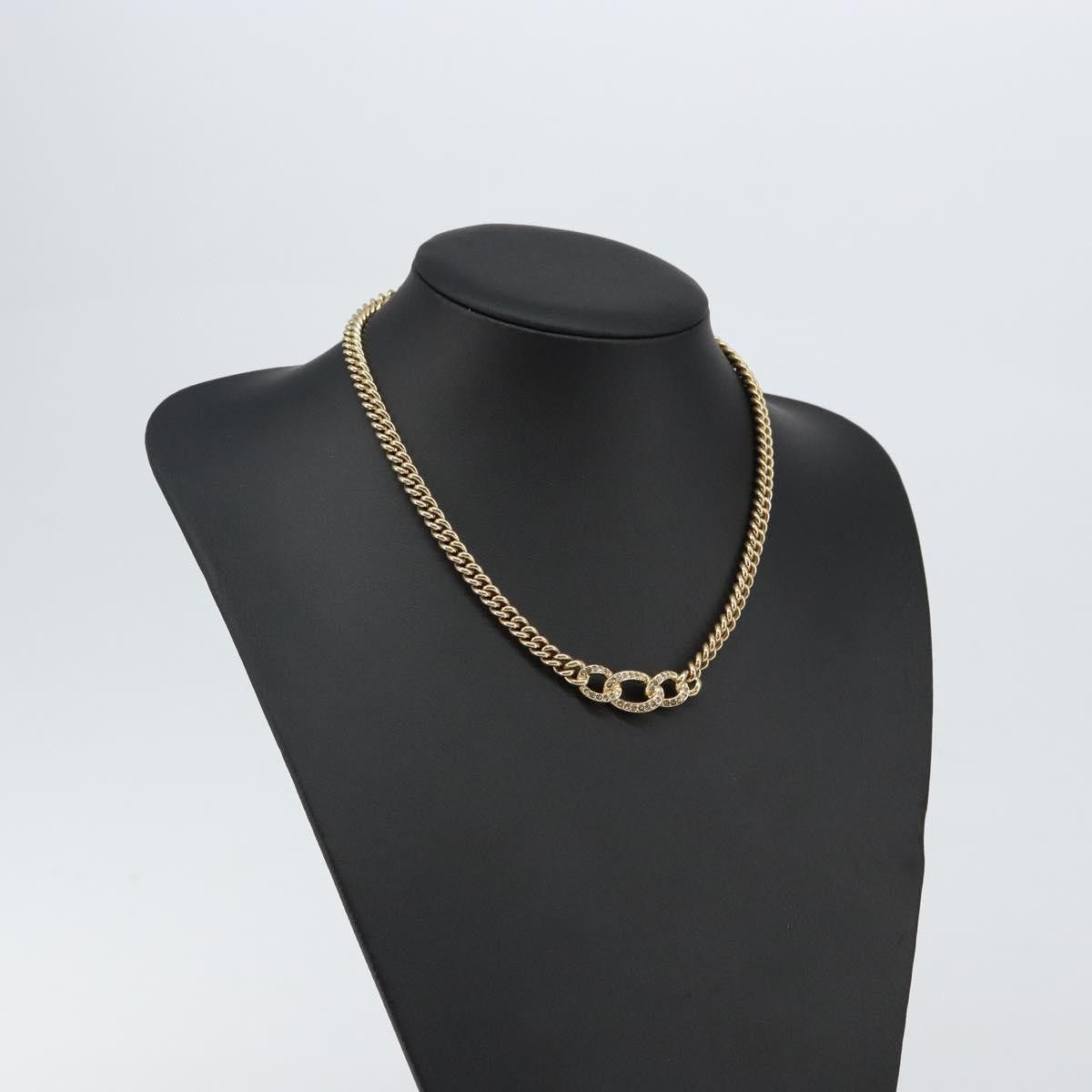 Dior Christian Dior CD Chain Link Necklace Metal with Crystals Size ONE SIZE - 6 Thumbnail
