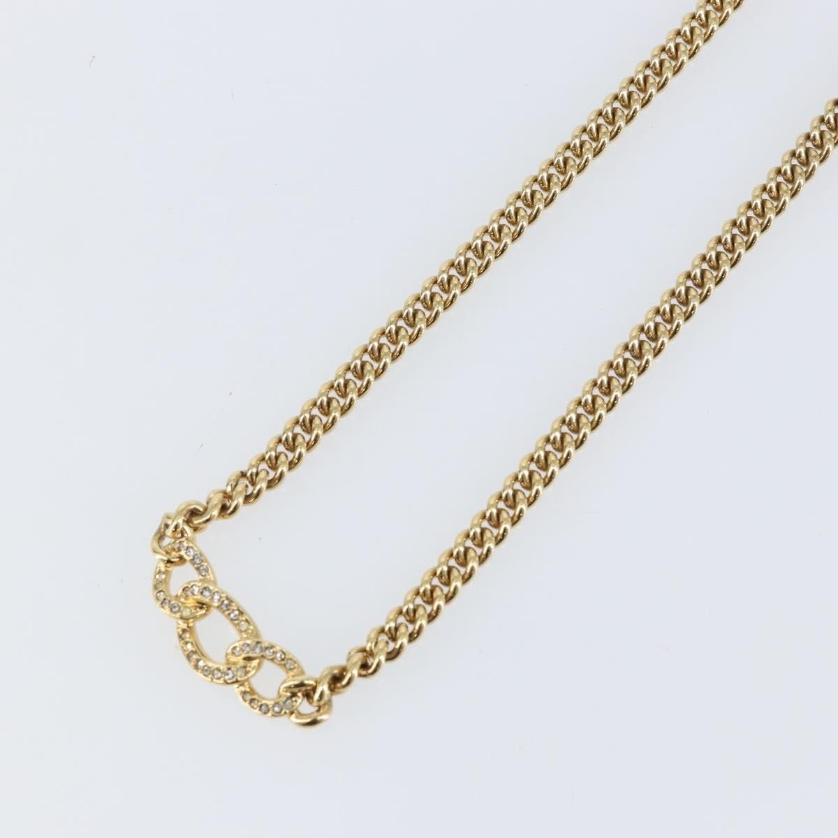Dior Christian Dior CD Chain Link Necklace Metal with Crystals Size ONE SIZE - 8 Thumbnail