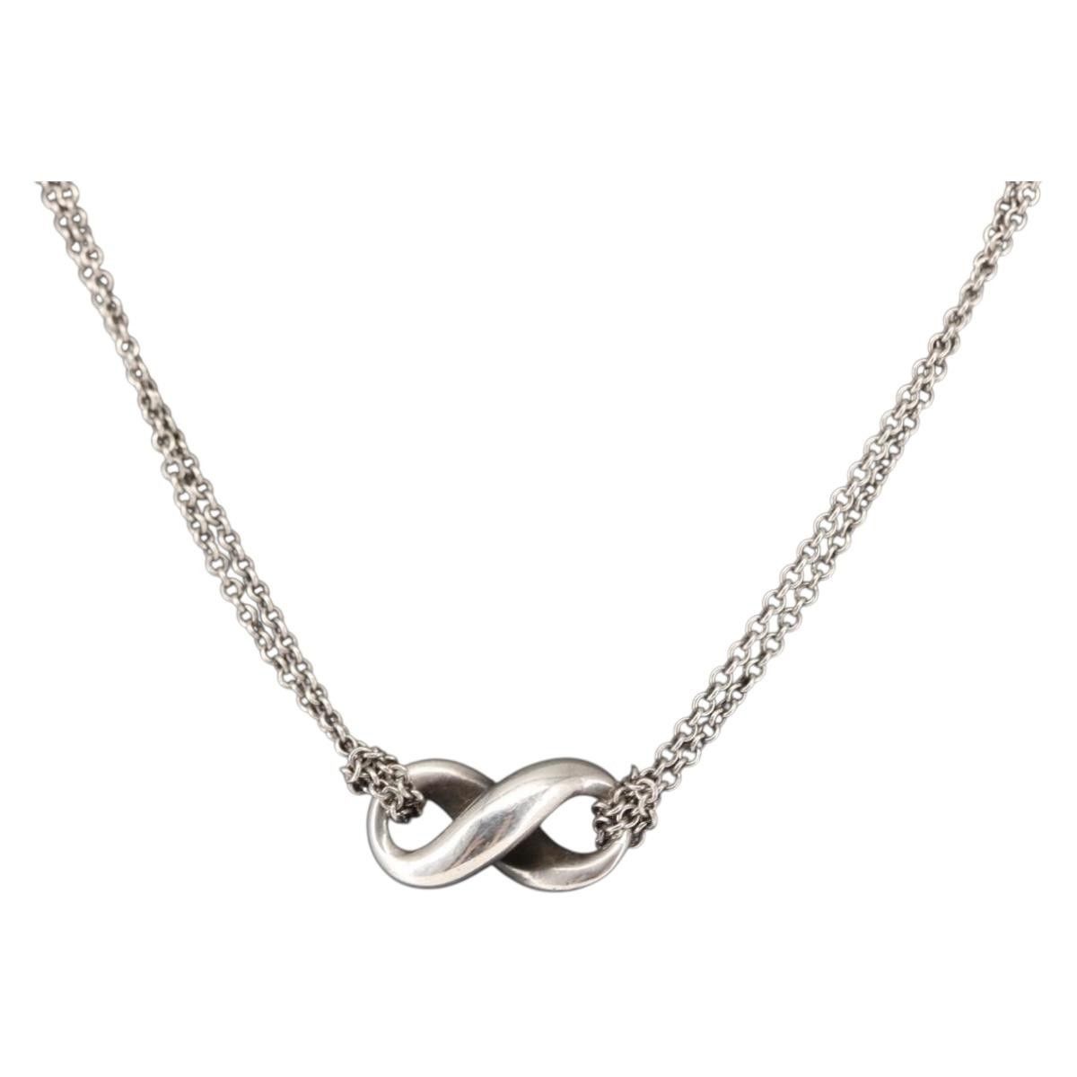 Tiffany & Co. Tiffany & Co. Infinity Double Chain Pendant Silver Size ONE SIZE - 3 Thumbnail