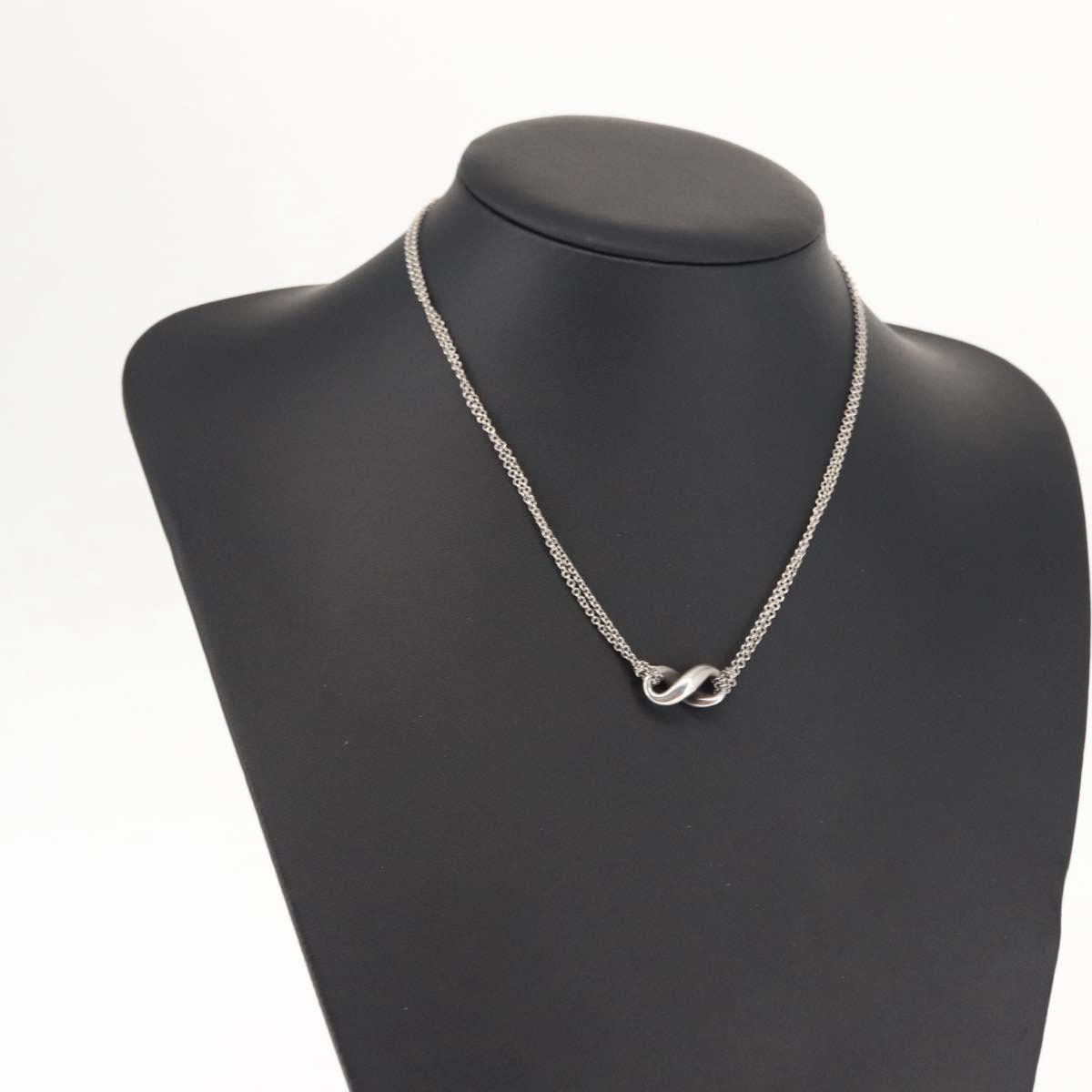 Tiffany & Co. Tiffany & Co. Infinity Double Chain Pendant Silver Size ONE SIZE - 11 Thumbnail