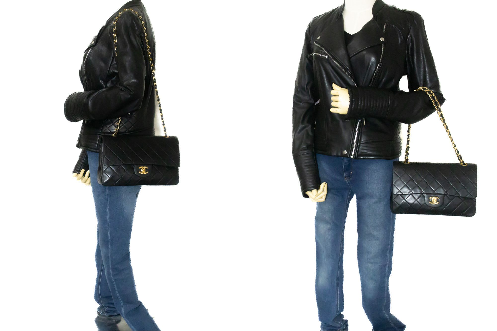 Chanel Chanel Timeless - Classic Double Flap Bag Pleated Chevron Calfskin Size ONE SIZE - 10 Thumbnail