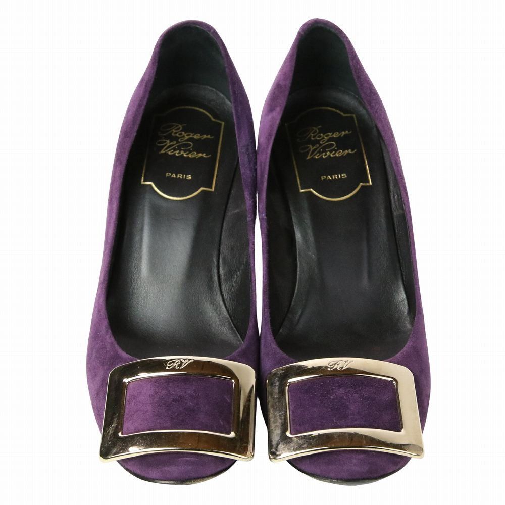 Roger Vivier Roger Vivier Roger Vivier Square Buckle Suede Pumps Suede Shoes DUTY FREE for USA Size ONE SIZE - 2 Thumbnail