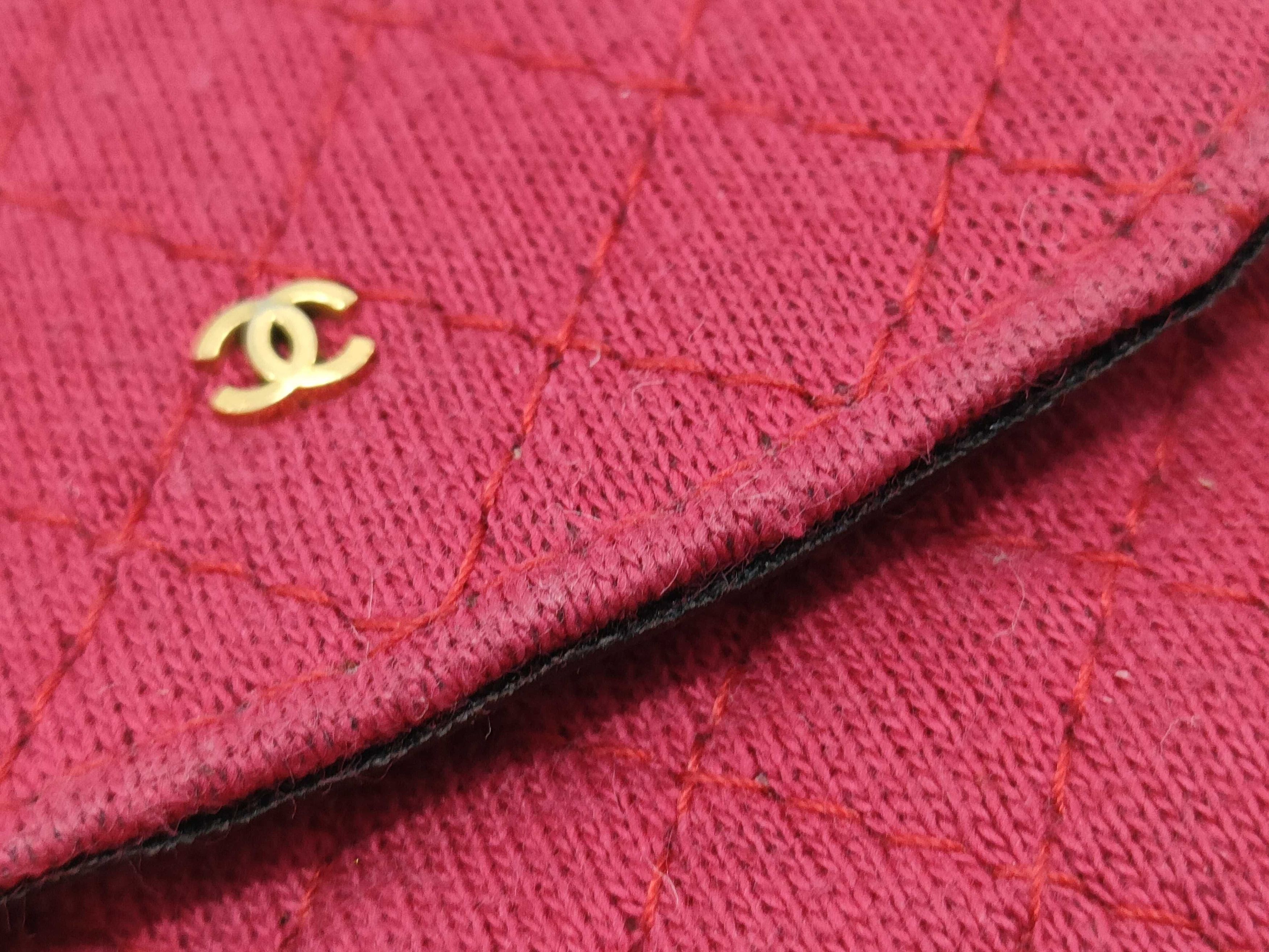 Chanel Chanel Classic Flap Card Holder on Chain Quilted Jersey Size ONE SIZE - 5 Thumbnail