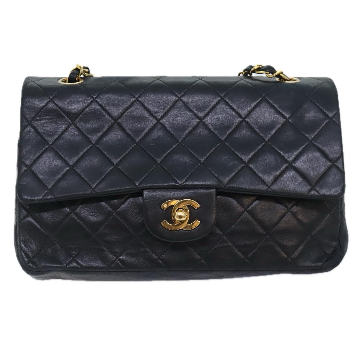 Chanel Chanel Vintage Classic Double Flap Bag Quilted Lambskin Size ONE SIZE - 13 Thumbnail