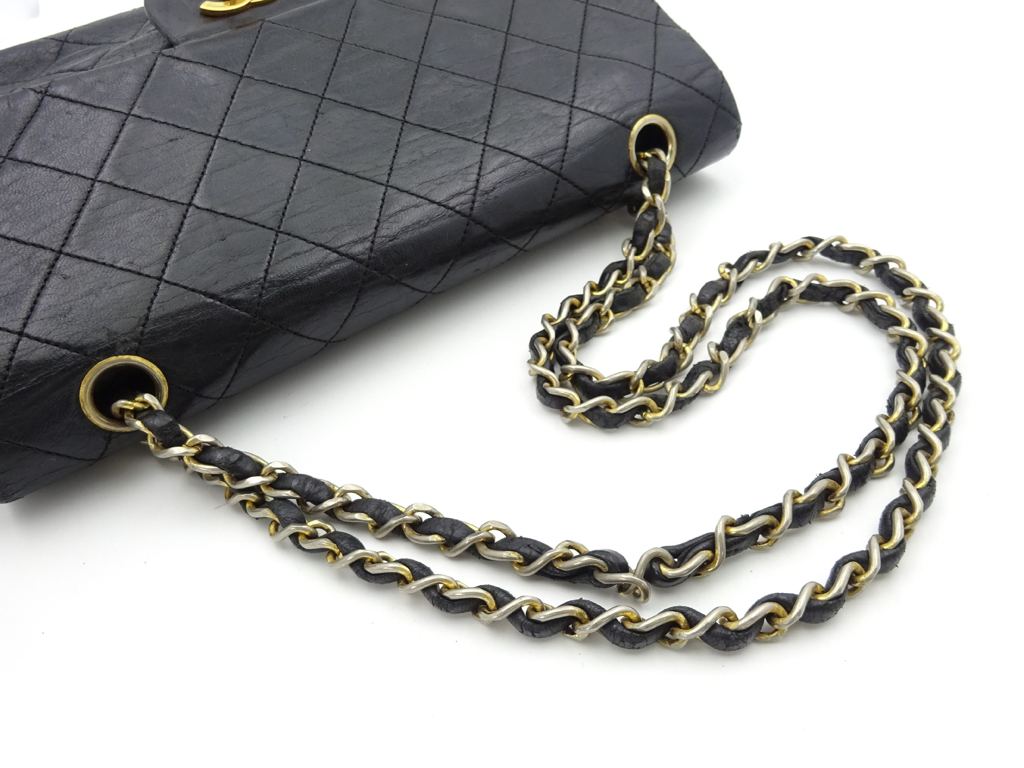 Chanel Chanel Vintage Classic Double Flap Bag Quilted Lambskin Size ONE SIZE - 4 Thumbnail