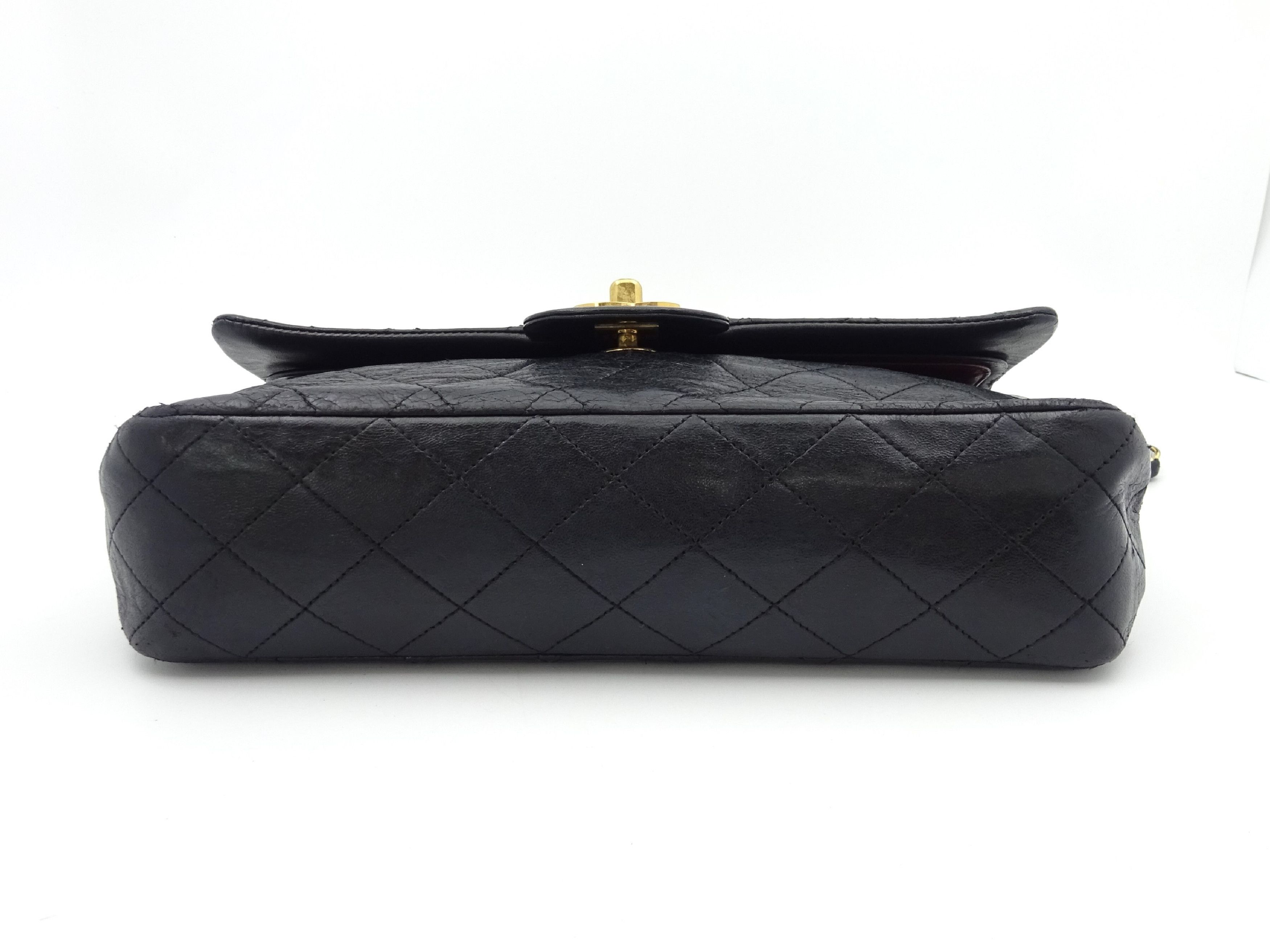 Chanel Chanel Vintage Classic Double Flap Bag Quilted Lambskin Size ONE SIZE - 3 Thumbnail