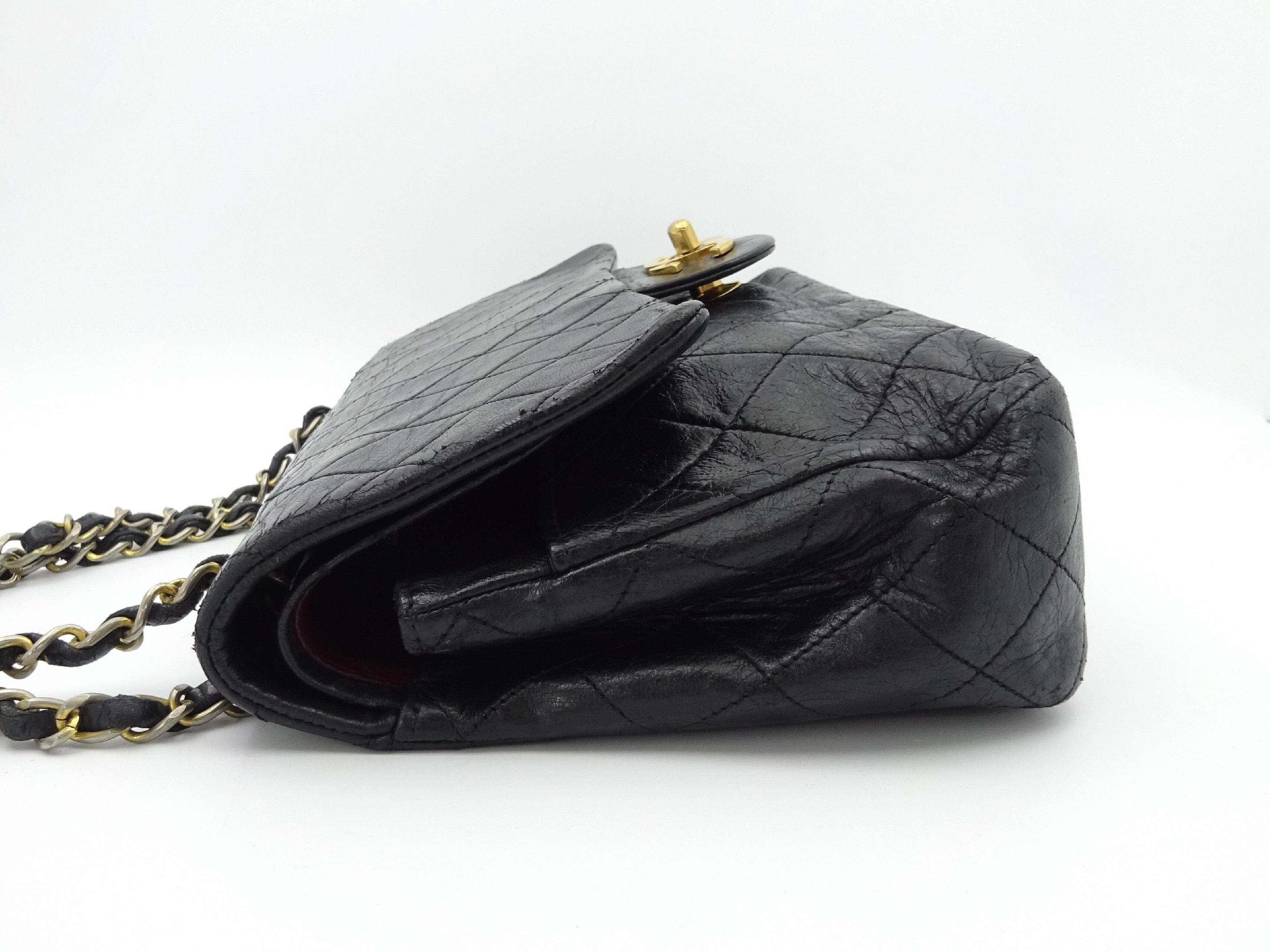 Chanel Chanel Vintage Classic Double Flap Bag Quilted Lambskin Size ONE SIZE - 7 Thumbnail