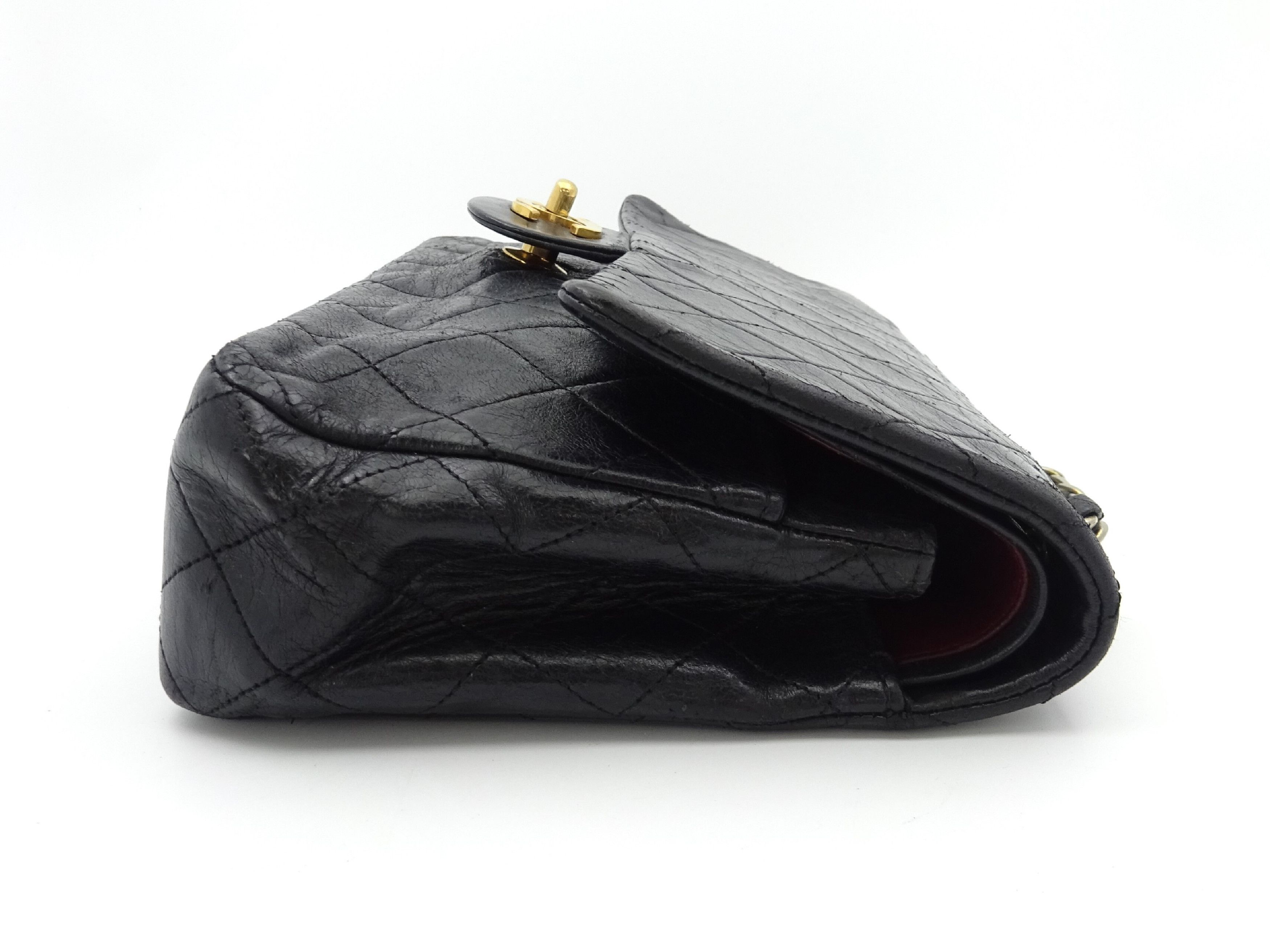 Chanel Chanel Vintage Classic Double Flap Bag Quilted Lambskin Size ONE SIZE - 9 Thumbnail