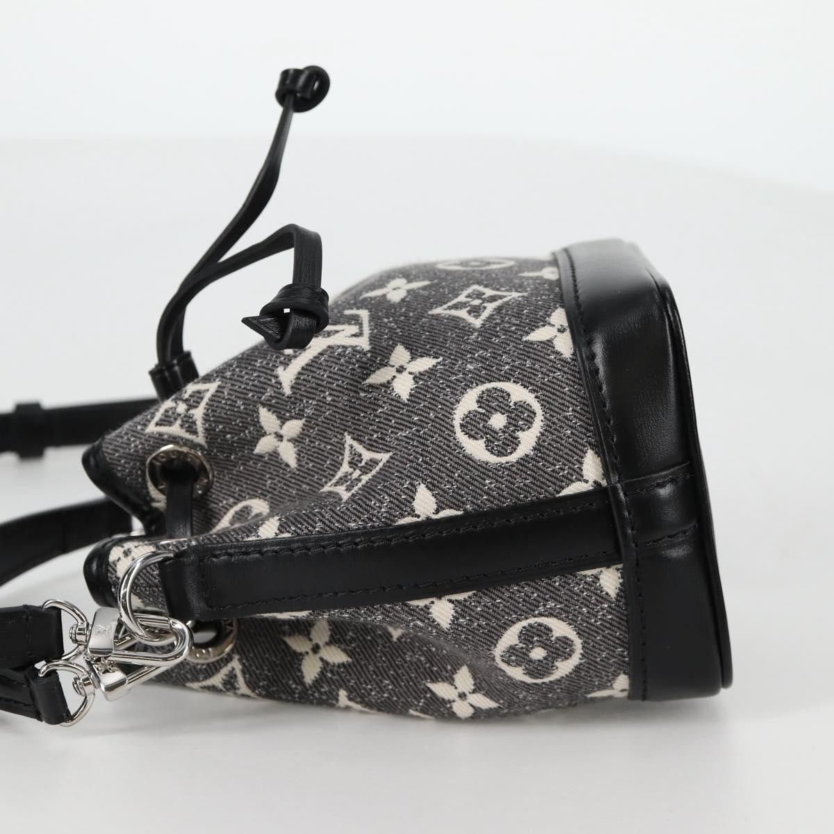 Louis Vuitton Louis Vuitton Noe NM Handbag Monogram Jacquard Denim Size ONE SIZE - 3 Thumbnail