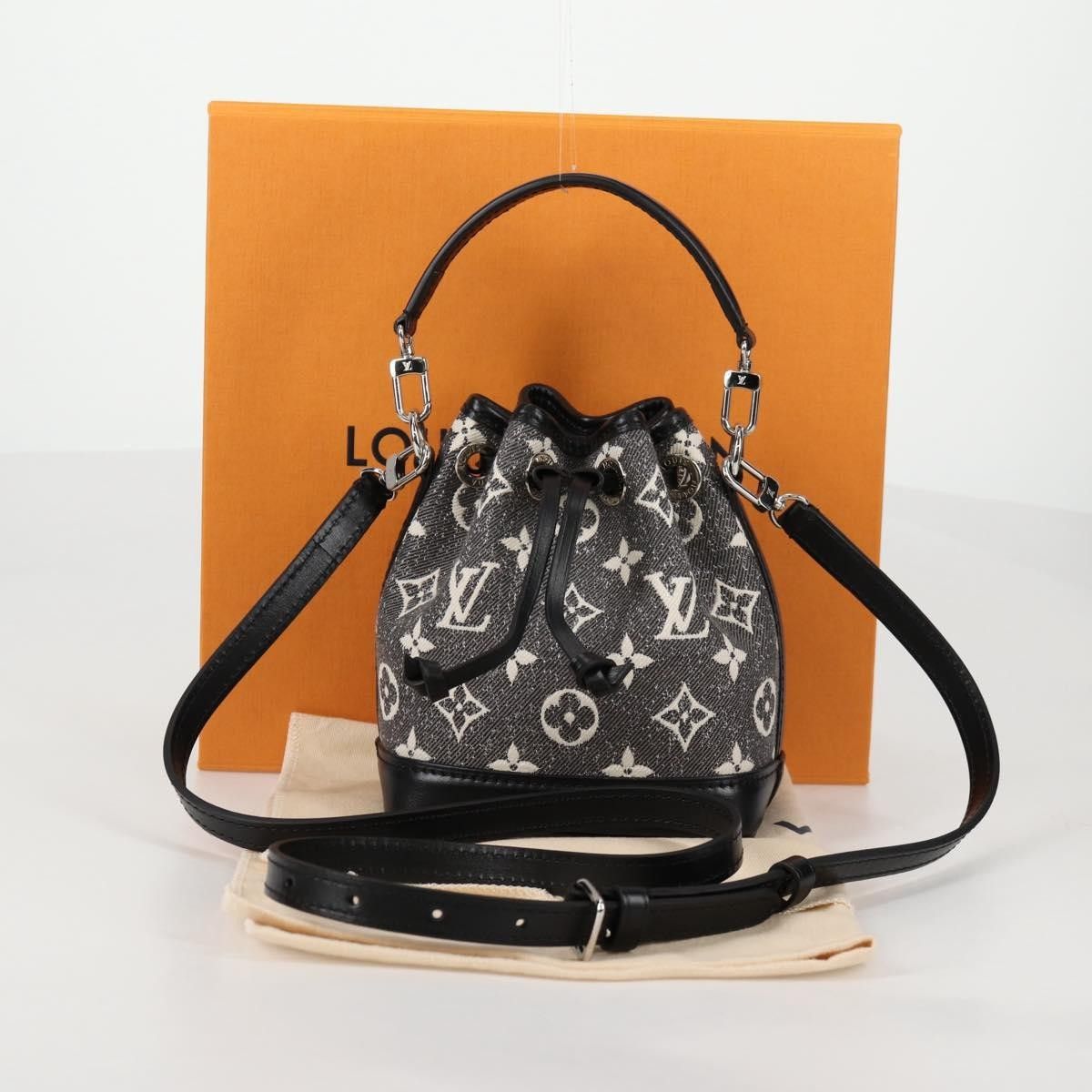 Louis Vuitton Louis Vuitton Noe NM Handbag Monogram Jacquard Denim Size ONE SIZE - 12 Thumbnail
