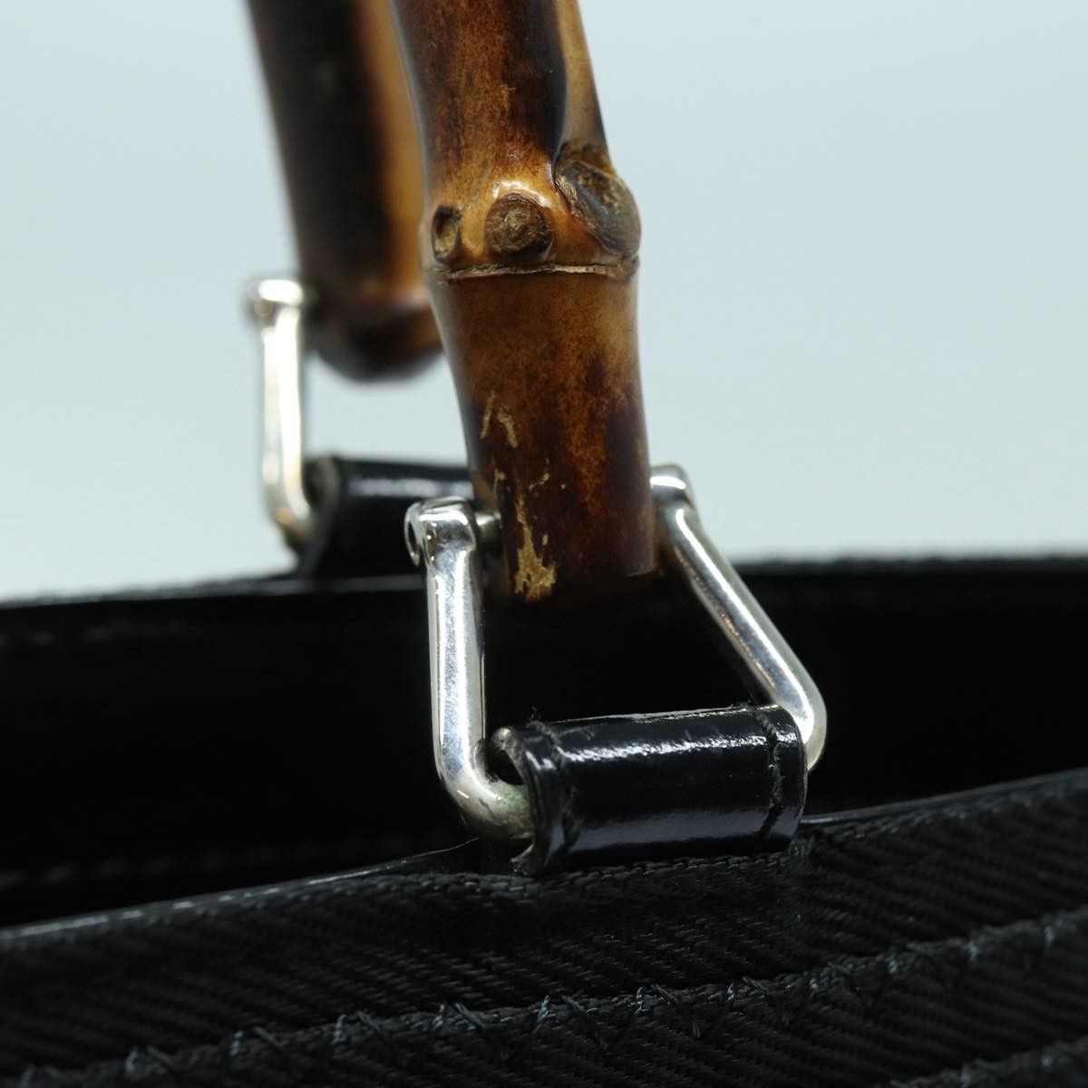 Gucci Gucci Vintage Bamboo Handle Tote Canvas Size ONE SIZE - 13 Thumbnail