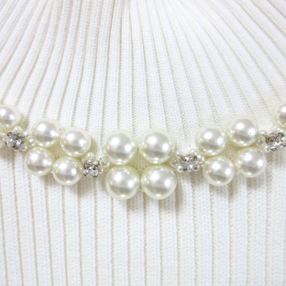 Other Other Simone Rocha Pearl Bijou Rib Knit Turtleneck Sweater Cotton Tops DUTY FREE for USA Size ONE SIZE - 4 Thumbnail