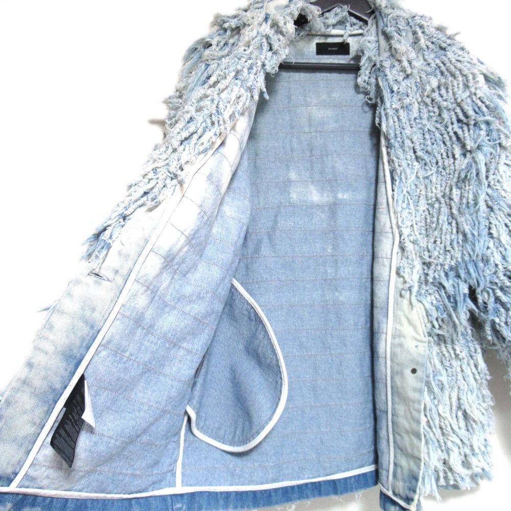 Other Other Alanui 1B Single Fringe Denim Jacket Denim Outerwear LWEA011R20103066 DUTY FREE for USA Size ONE SIZE - 4 Thumbnail