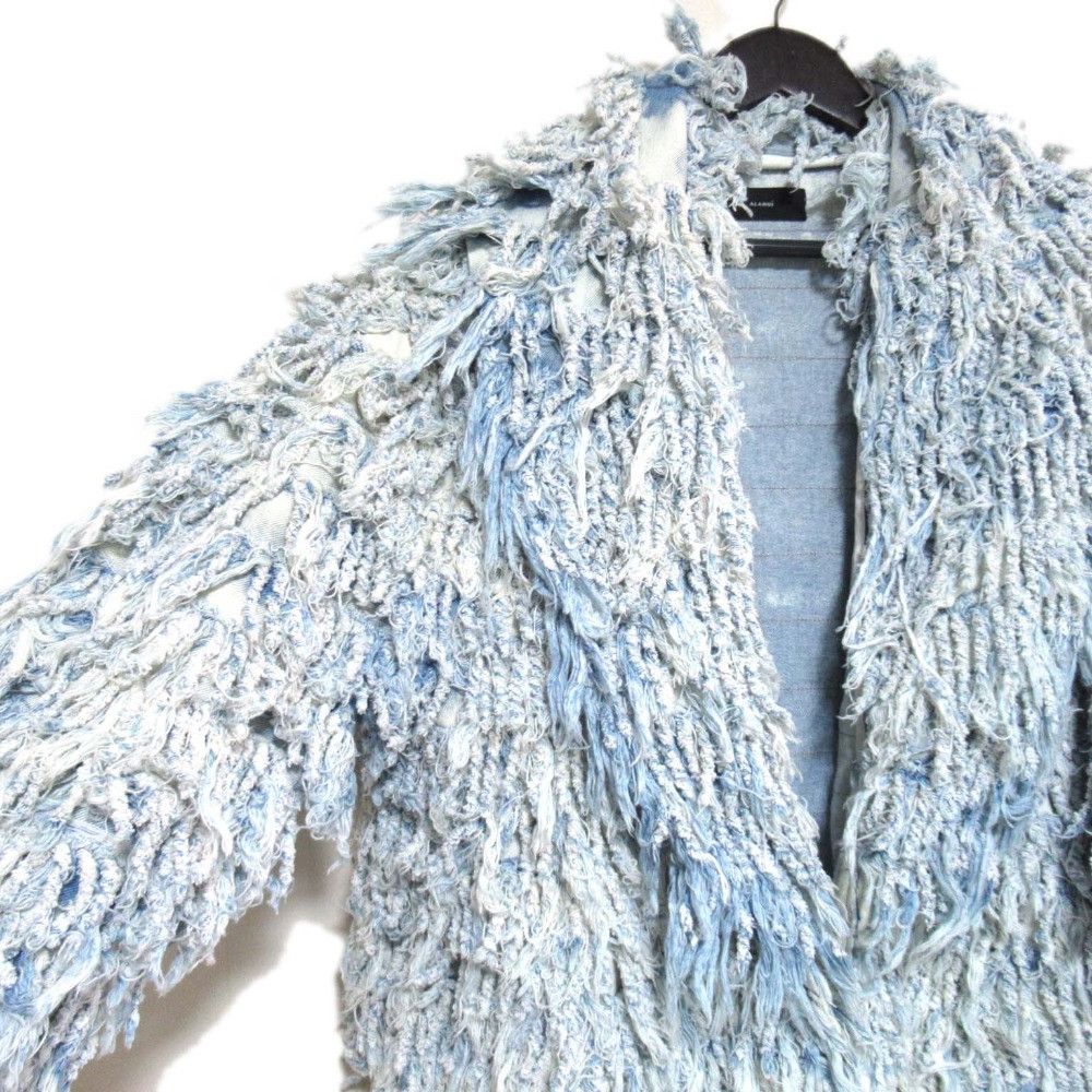 Other Other Alanui 1B Single Fringe Denim Jacket Denim Outerwear LWEA011R20103066 DUTY FREE for USA Size ONE SIZE - 3 Thumbnail