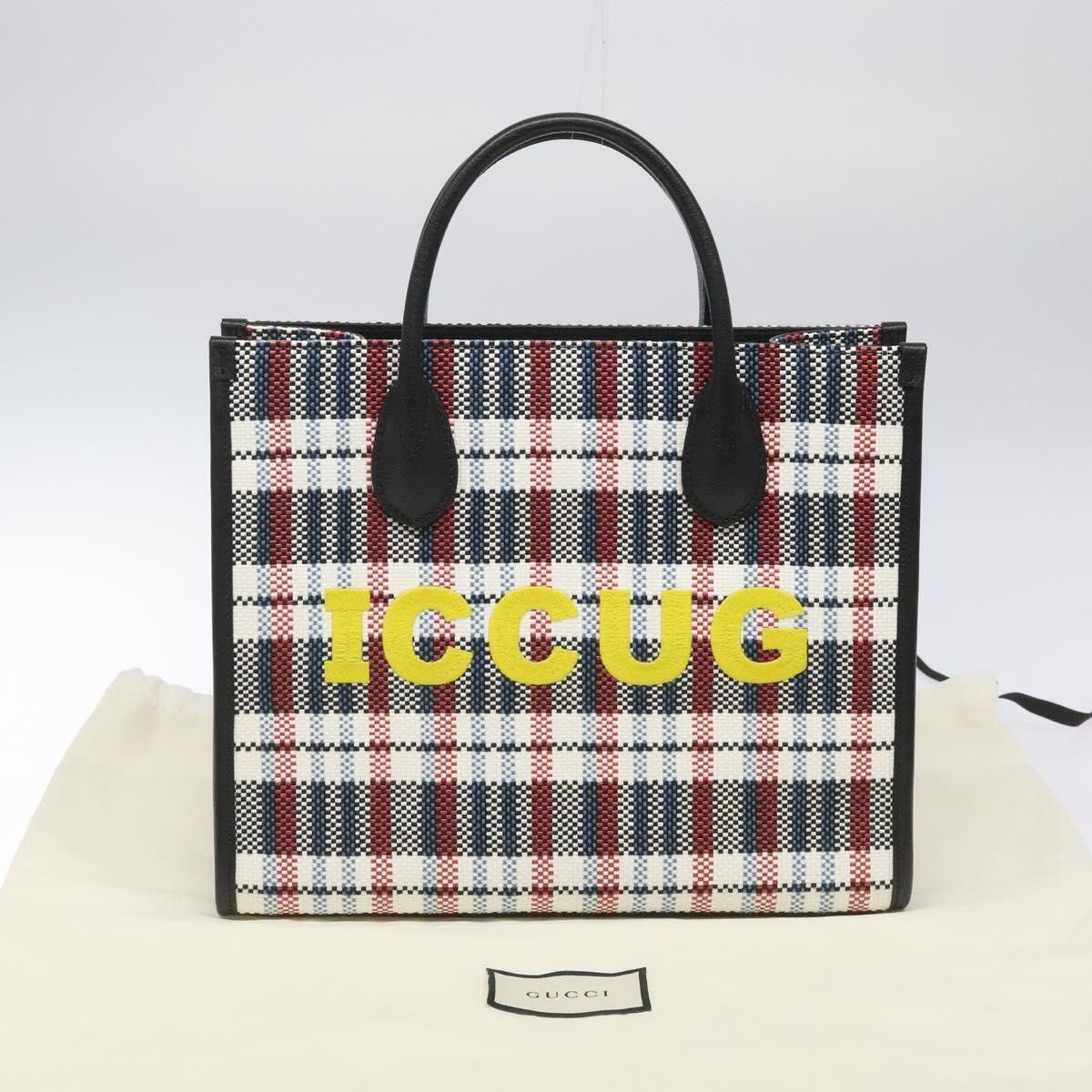 Gucci Gucci ICCUG Tote Embroidered Faux Raffia Size ONE SIZE - 14 Thumbnail