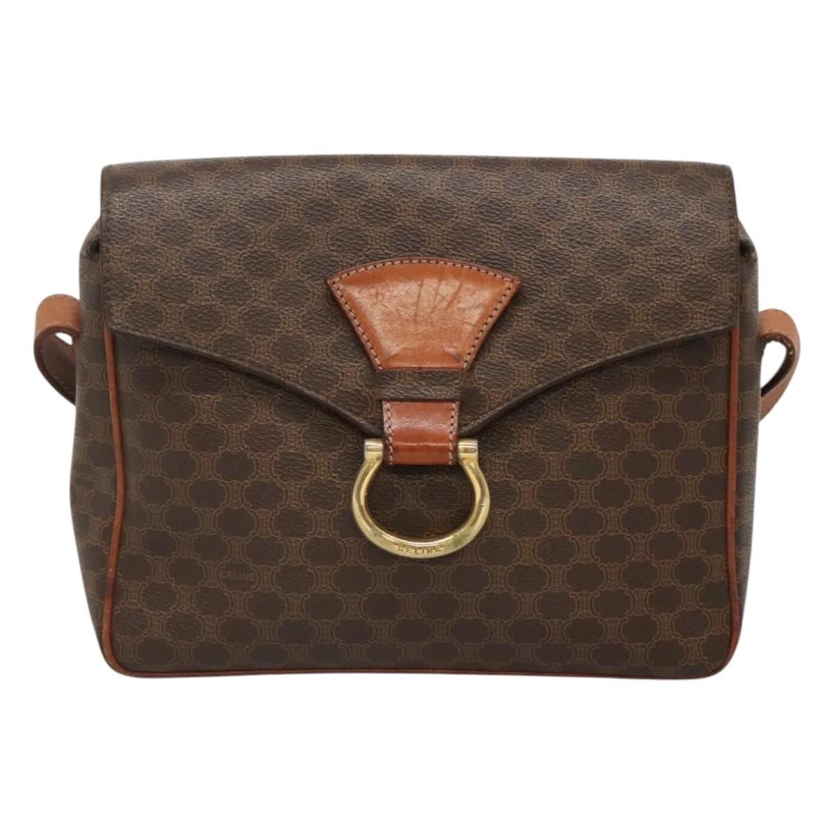 Celine Celine Vintage Macadam Shoulder Bag Canvas and Leather Size ONE SIZE - 18 Thumbnail