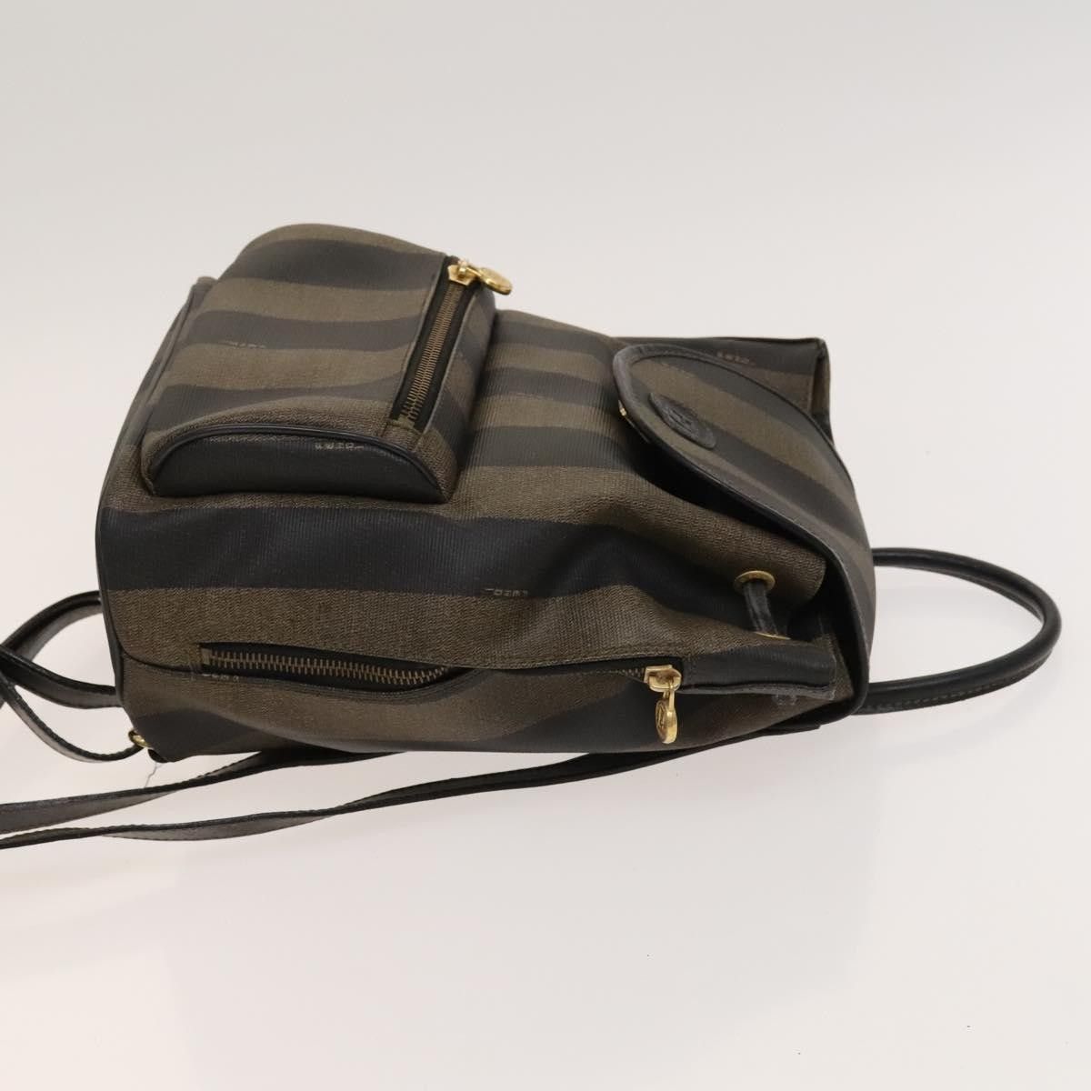 Fendi Fendi Pequin Front Pocket Backpack Coated Canvas Size ONE SIZE - 3 Thumbnail
