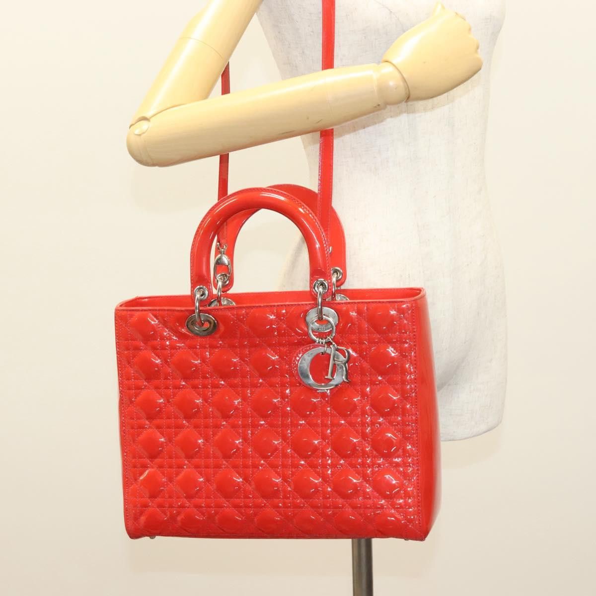 Dior Christian Dior Vintage Lady Dior Patent Patent leather Size ONE SIZE - 24 Thumbnail