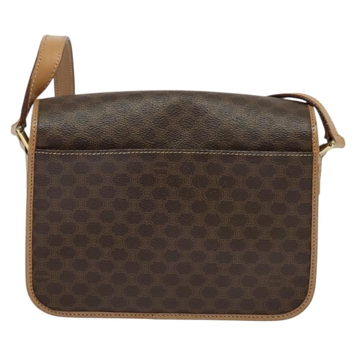 Celine Celine Vintage Macadam Shoulder Bag Canvas and Leather Size ONE SIZE - 2 Thumbnail