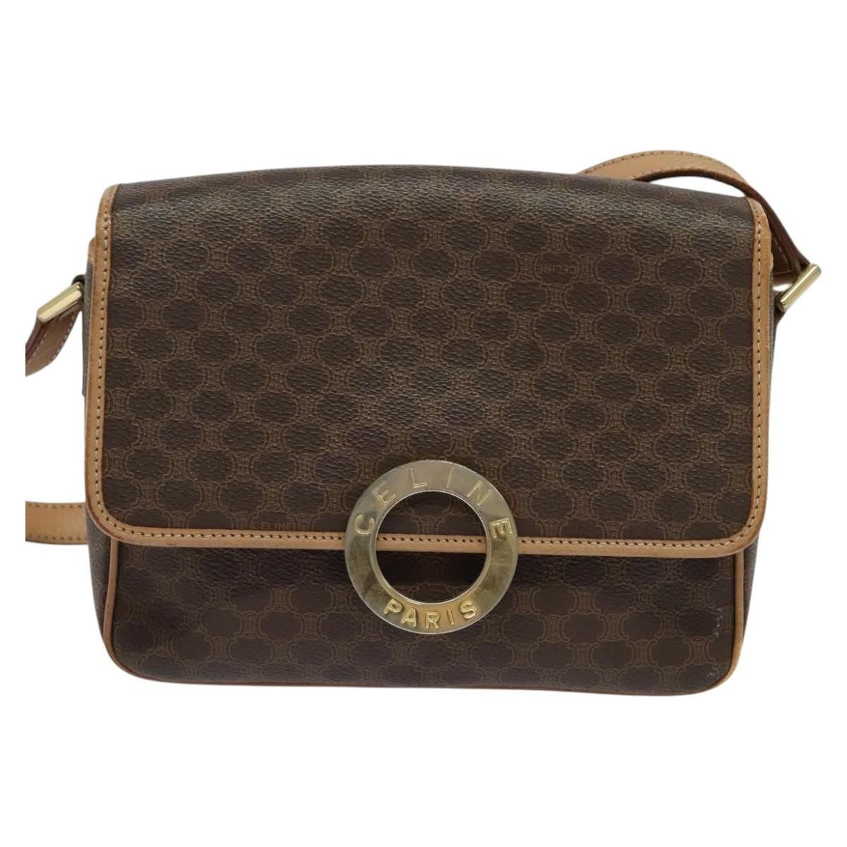 Celine Celine Vintage Macadam Shoulder Bag Canvas and Leather Size ONE SIZE - 17 Thumbnail