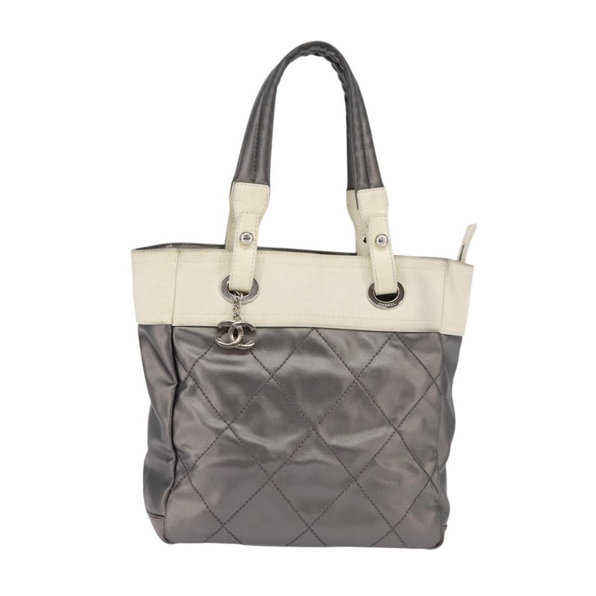 Chanel Chanel Biarritz Tote Quilted Coated Canvas Size ONE SIZE - 13 Thumbnail